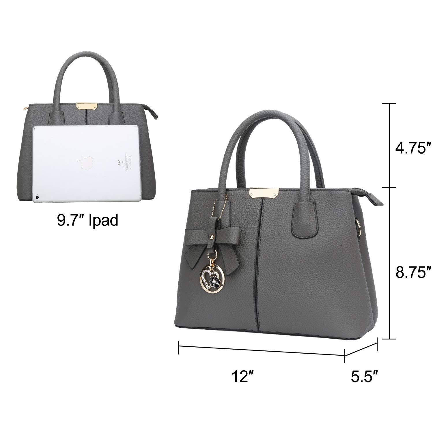 KKXIU Women's Leather Handbags - Top Handle Satchel Shoulder Bag & Crossbody Purse for Ladies | Perfect for Work, Travel, and Everyday Use