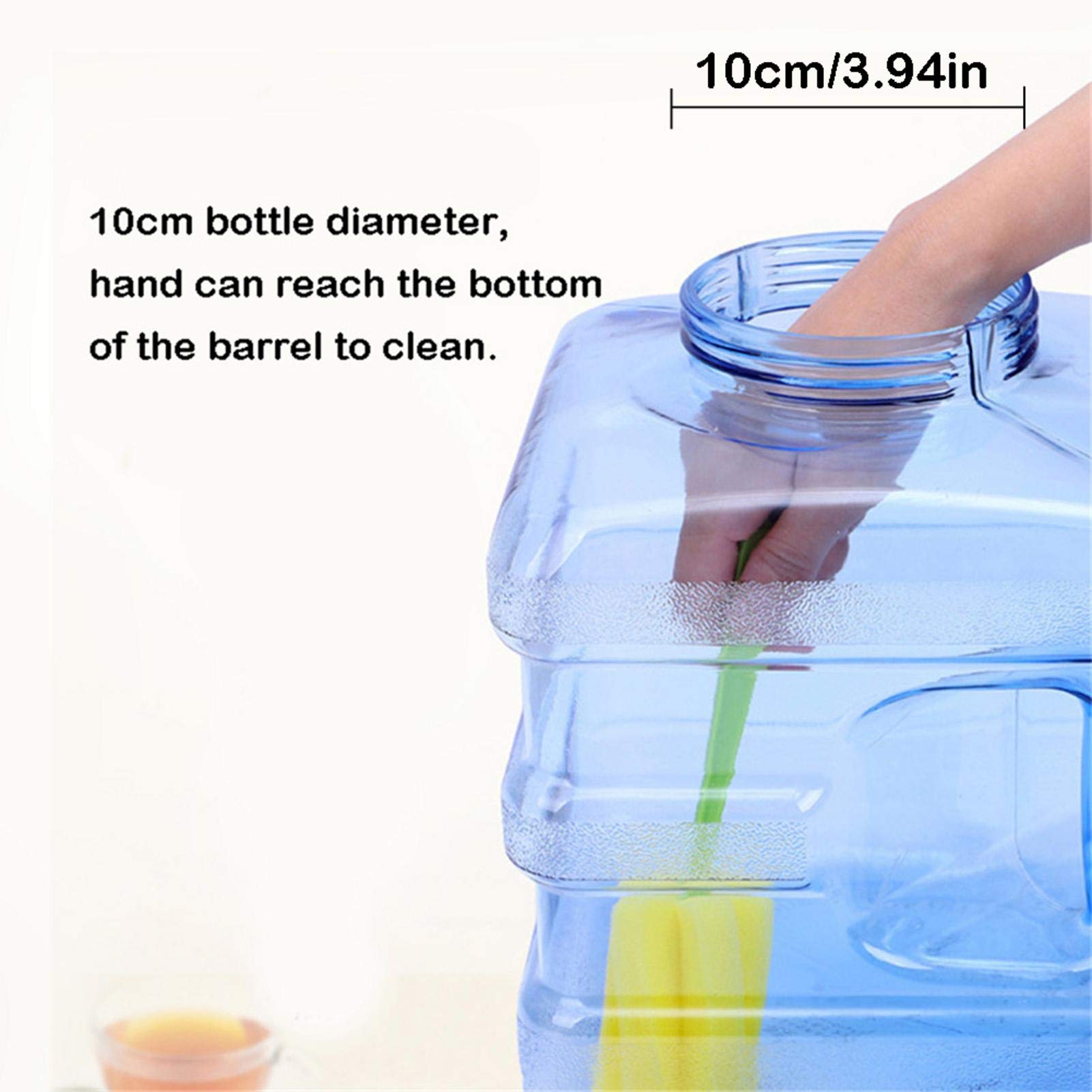 Naysku 5.5L Reusable Plastic Water Jug - BPA-Free Camping Water Container with Anti-Splash Lid, Portable Gallon Water Storage for Outdoor Adventures, Hiking, Emergency Preparedness and Home Use