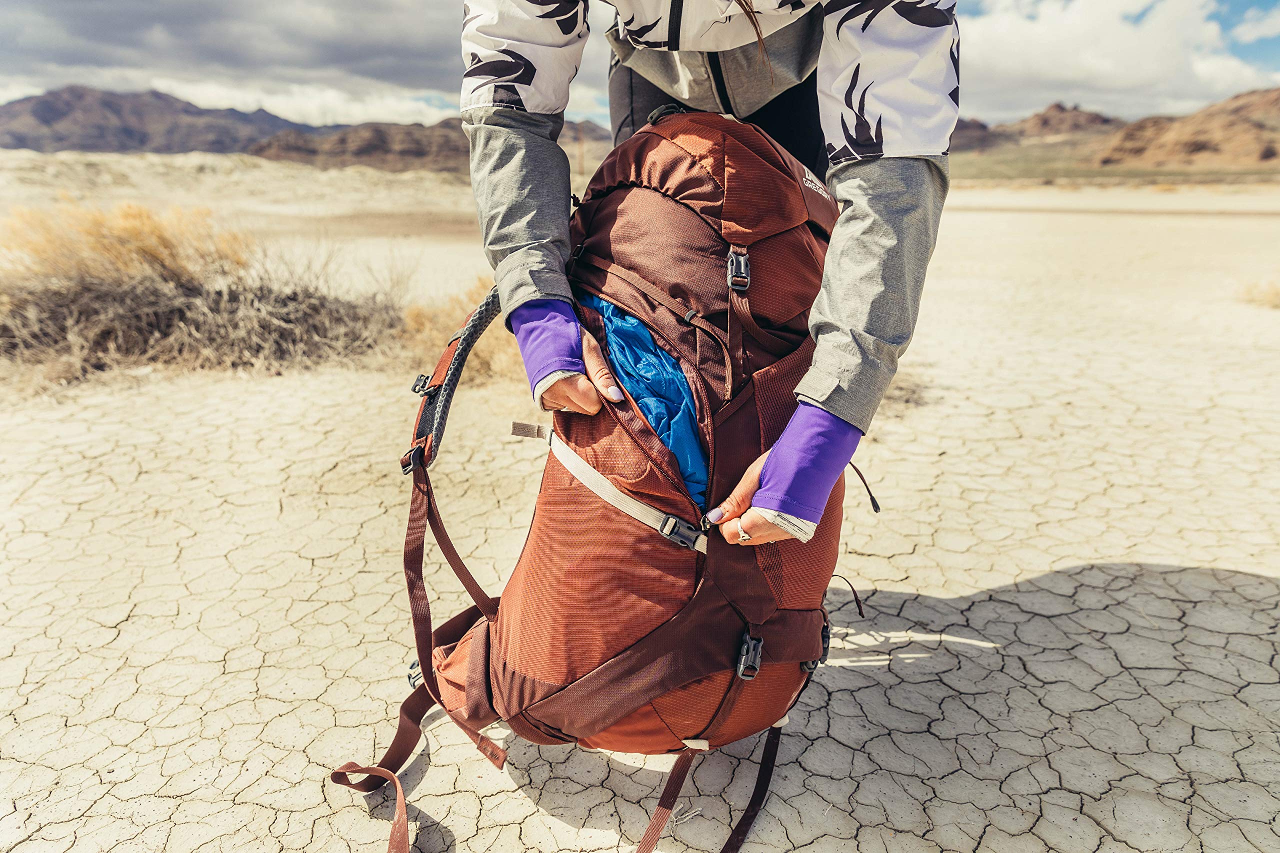 Gregory Maven 55 Women's Hiking Backpack - Lightweight Backpacking Pack for Outdoor Adventures, Small/Medium Size, Rosewood Red - Perfect for Camping, Trekking & Travel