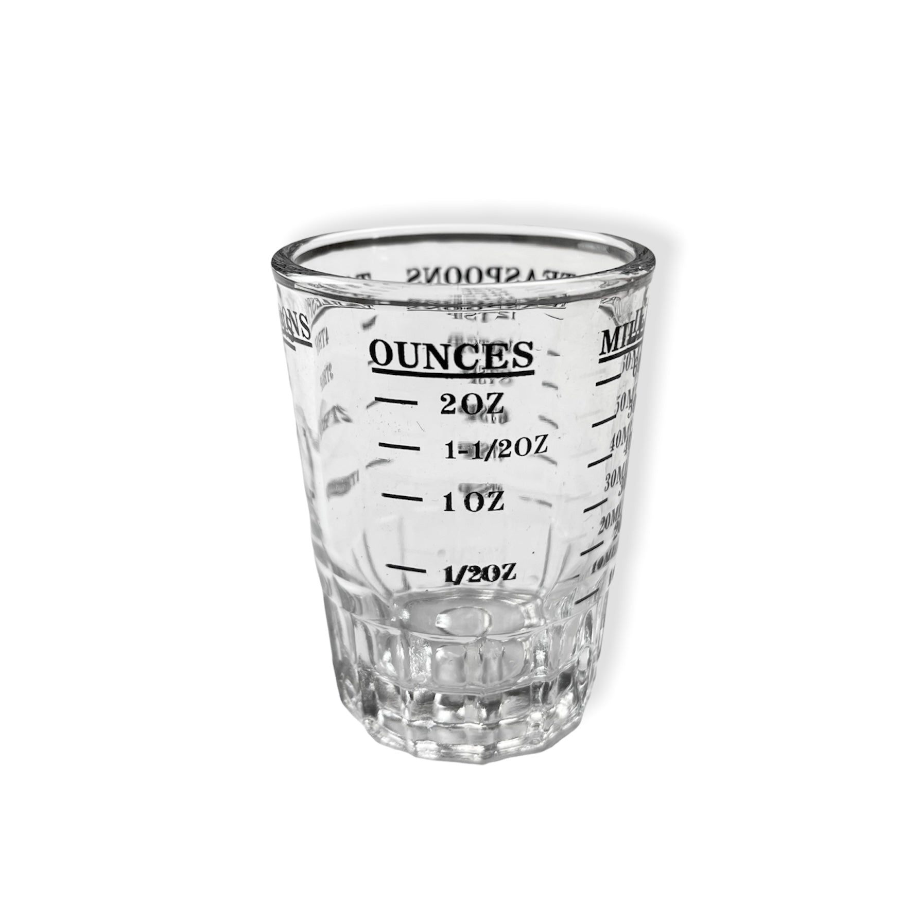 Premium Espresso Shot Glass Measuring Cup - 2oz Clear Glass with Measurement Marks - Perfect for Coffee, Cocktails & Baking - Ideal for Baristas, Home Brewers & Mixologists