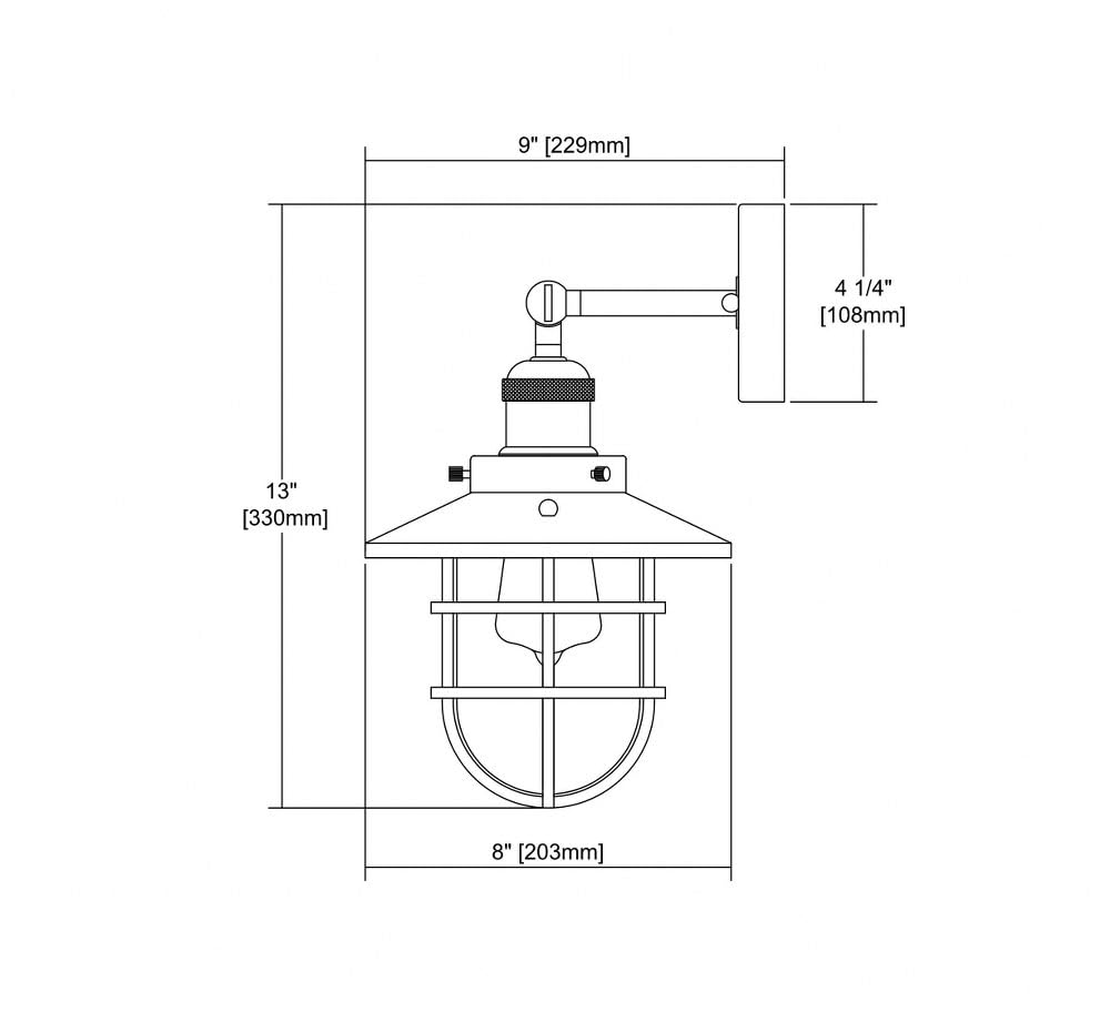 Elk Home Seaport 1-Light Wall Sconce - Oil Rubbed Bronze Finish with Clear Glass, Transitional Style Lighting for Bedroom, Hallway, or Entryway