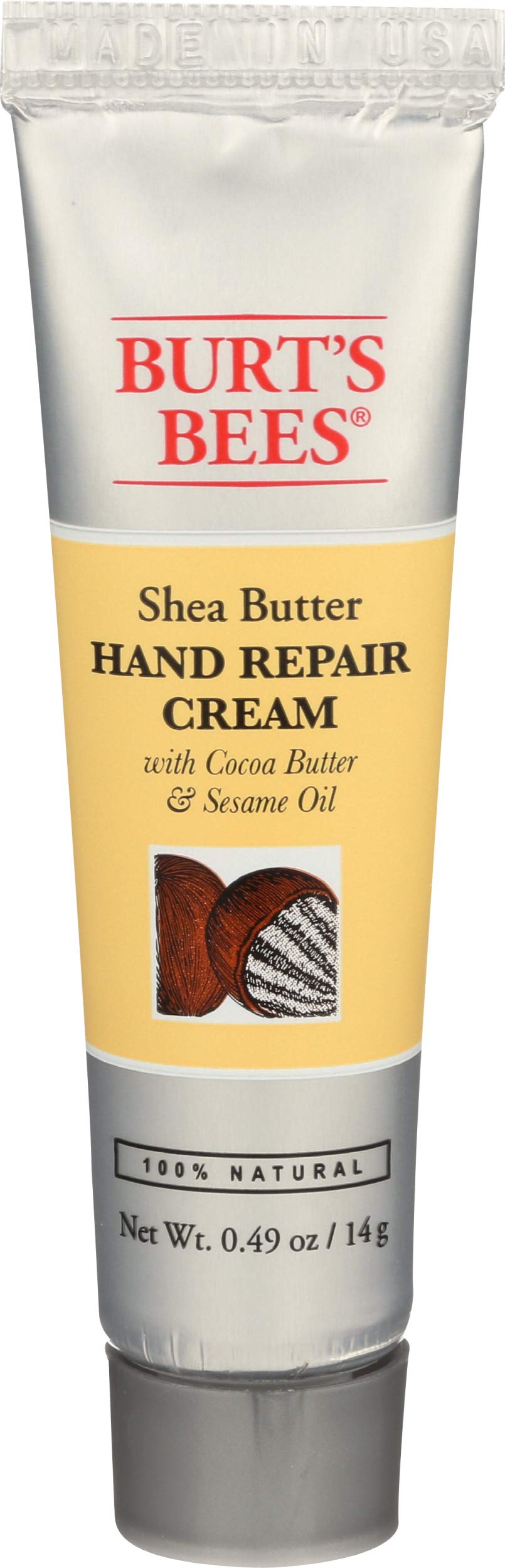 Burt's Bees Shea Butter Hand Repair Cream - 0.5 oz Travel Size Mini Hand Moisturizer for Dry Skin - Perfect for On-the-Go Hydration & Gift Sets