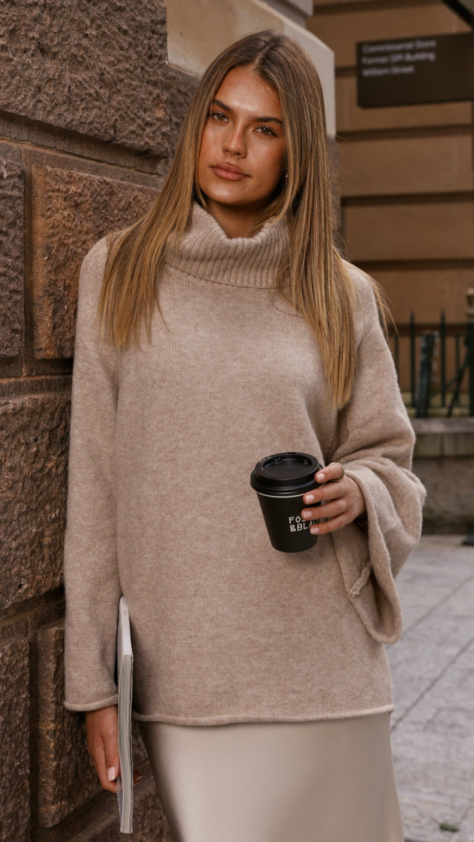 Jacques Knitted Jumper - Soft Oatmeal Color Women's Sweater for Fall & Winter | Cozy Casual Wear for Office, Dating & Weekend Outfits