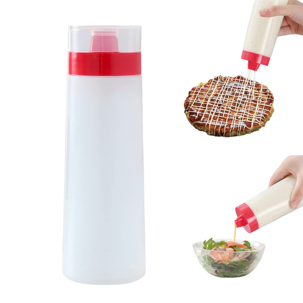 Katutude 300ml Leak-Proof Squeeze Bottle for Ketchup, Mustard & Honey - Kitchen & BBQ Essential