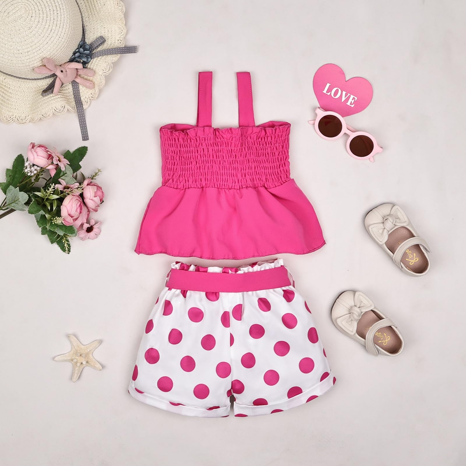 Adorable Baby Girl Summer Outfits - Bow Strap Tank Top & Shorts Set for Infants 3 Months to 4 Years | Perfect for Playdates, Beach Trips & Family Photos
