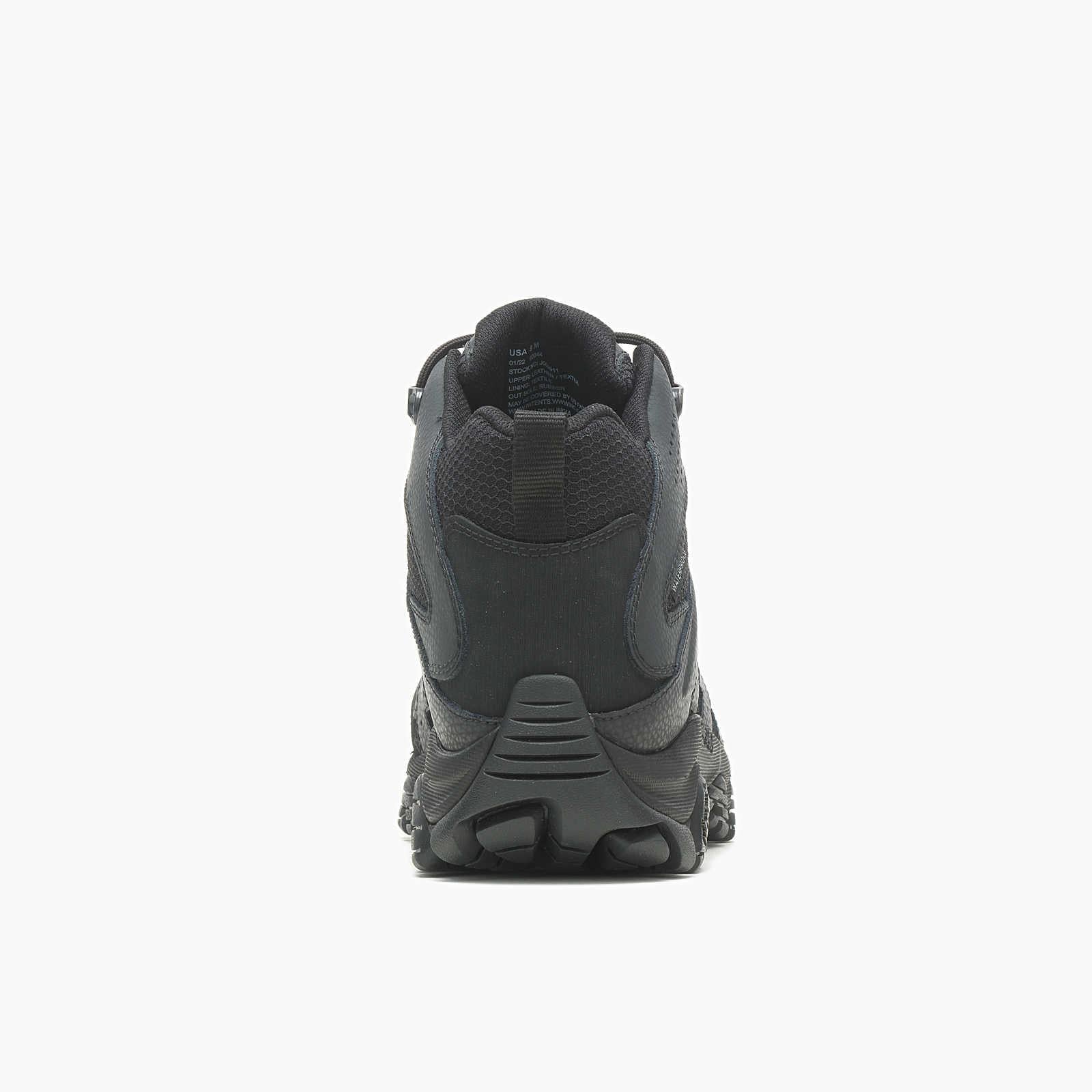 Moab 3 Mid Men's Tactical Work Boots WP Waterproof - Durable Black Military Boots for Hiking, Construction & Outdoor Work