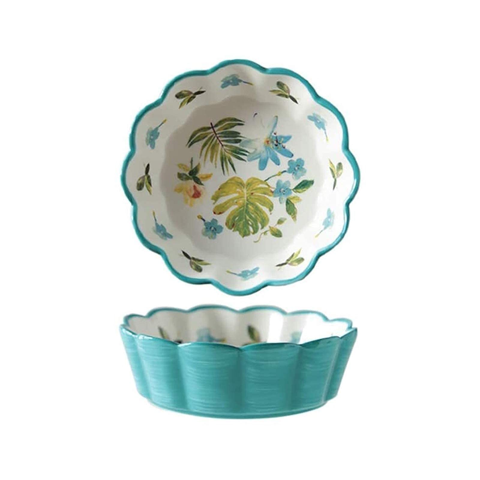 Ceramic Baking Pans Set - 14.5x14.5x5cm Blue Lasagna Dish, Microwave & Oven Safe Bakeware for Cakes, Dinner & Kitchen Cooking - Perfect for Baking, Meal Prep & Holiday Entertaining