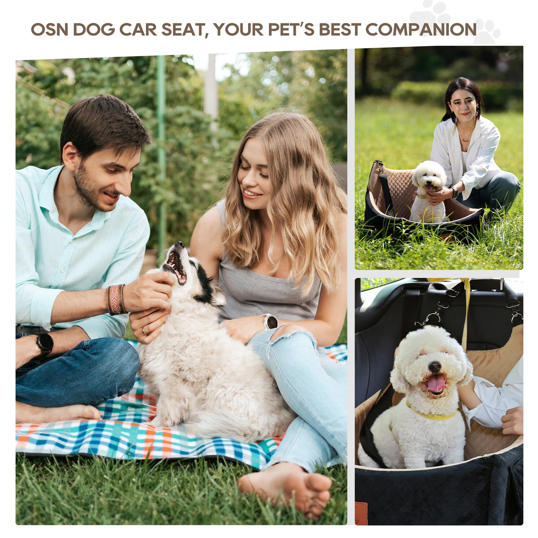 **Premium Dog Booster Car Seat for Small & Medium Dogs - Washable Pet Car Bed with Thickened Cushion - Fits Cars, Trucks & SUVs - Perfect for Road Trips & Daily Commutes**