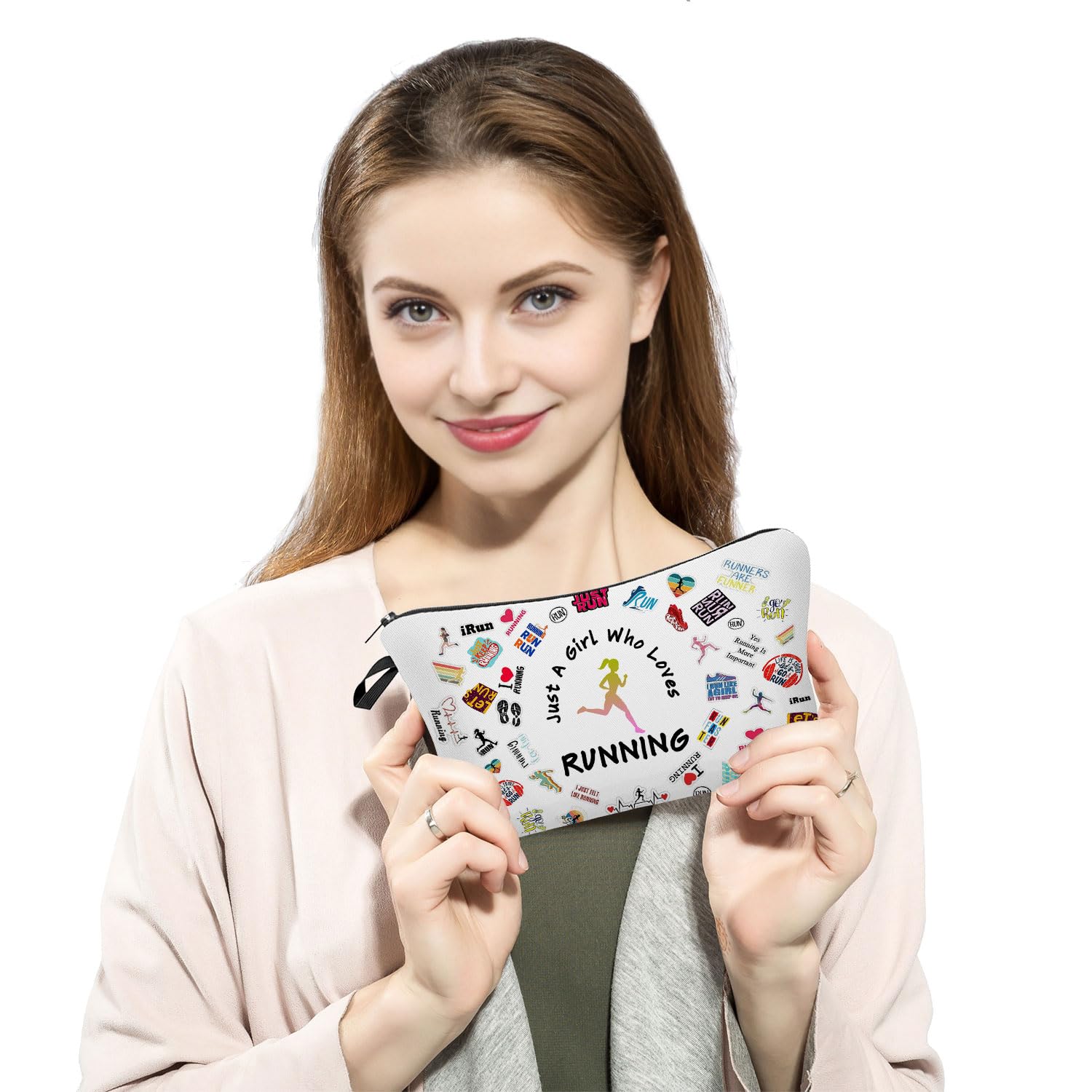 Running Makeup Bag for Women - Waterproof Travel Cosmetic Pouch - Perfect for Runners & Gym Lovers