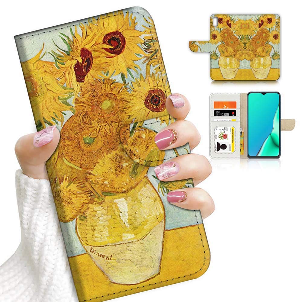Premium Flip Wallet Phone Case for iPhone Xs MAX - A23195 Sunflowers Design | Slim Protective Cover with Card Slots | Perfect for Daily Use, Travel & Business