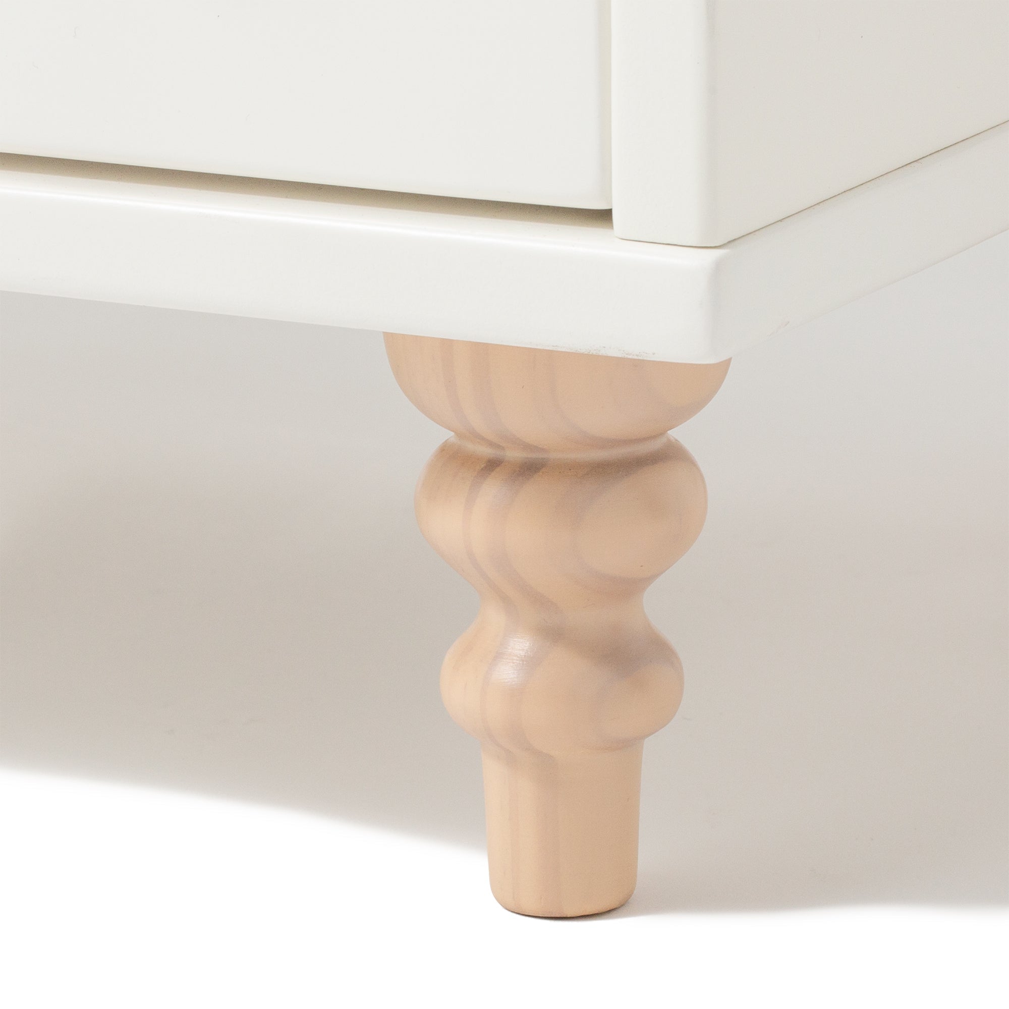 Lana Chest Low 2 White X Natural - Modern Coffee Table with Natural Wood Finish for Living Room, Bedroom & Office Decor