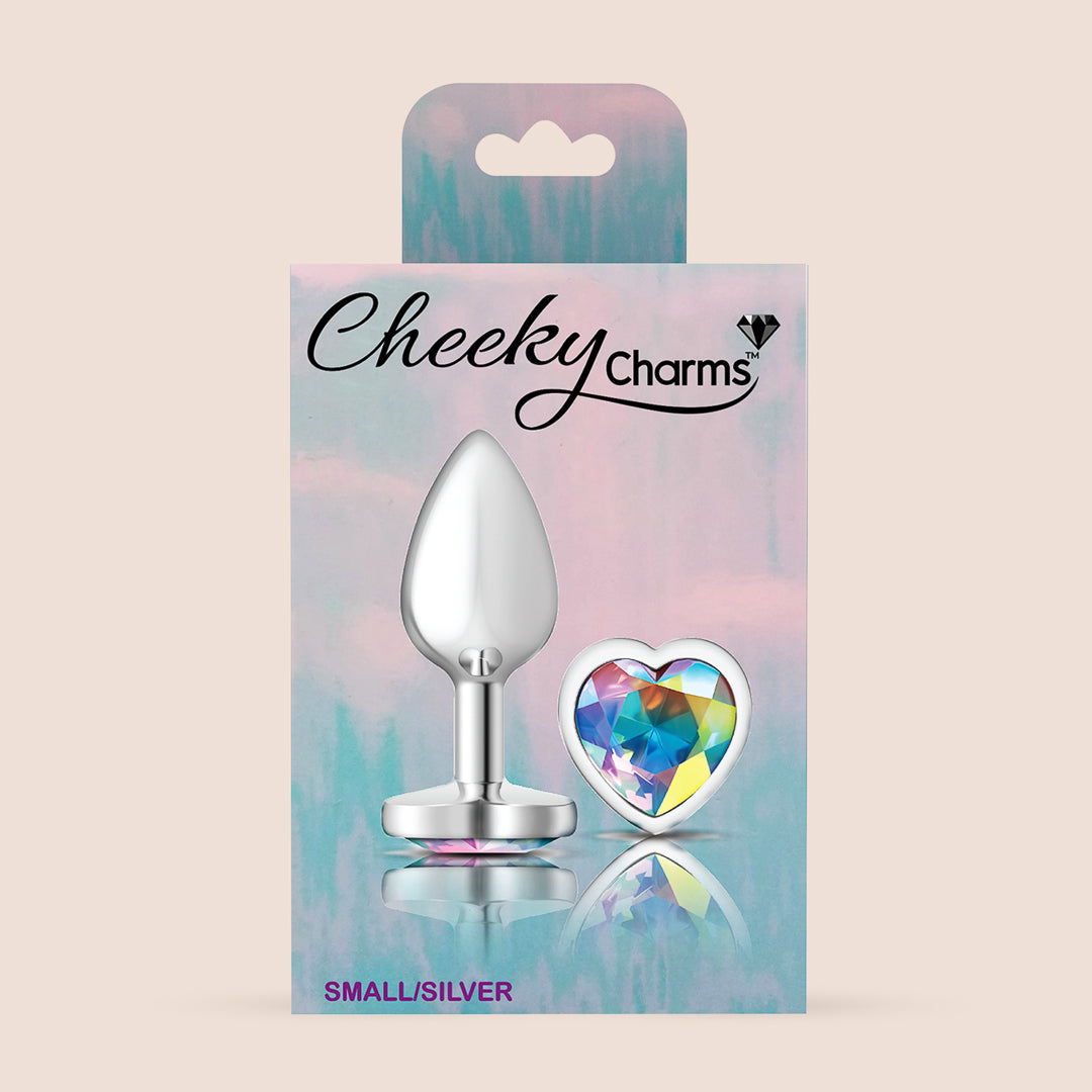 Cheeky Charms Silver Heart Plug - Lightweight Metal Booty Jewelry for Belly Button & Body Piercing | Perfect for Parties, Festivals & Everyday Wear