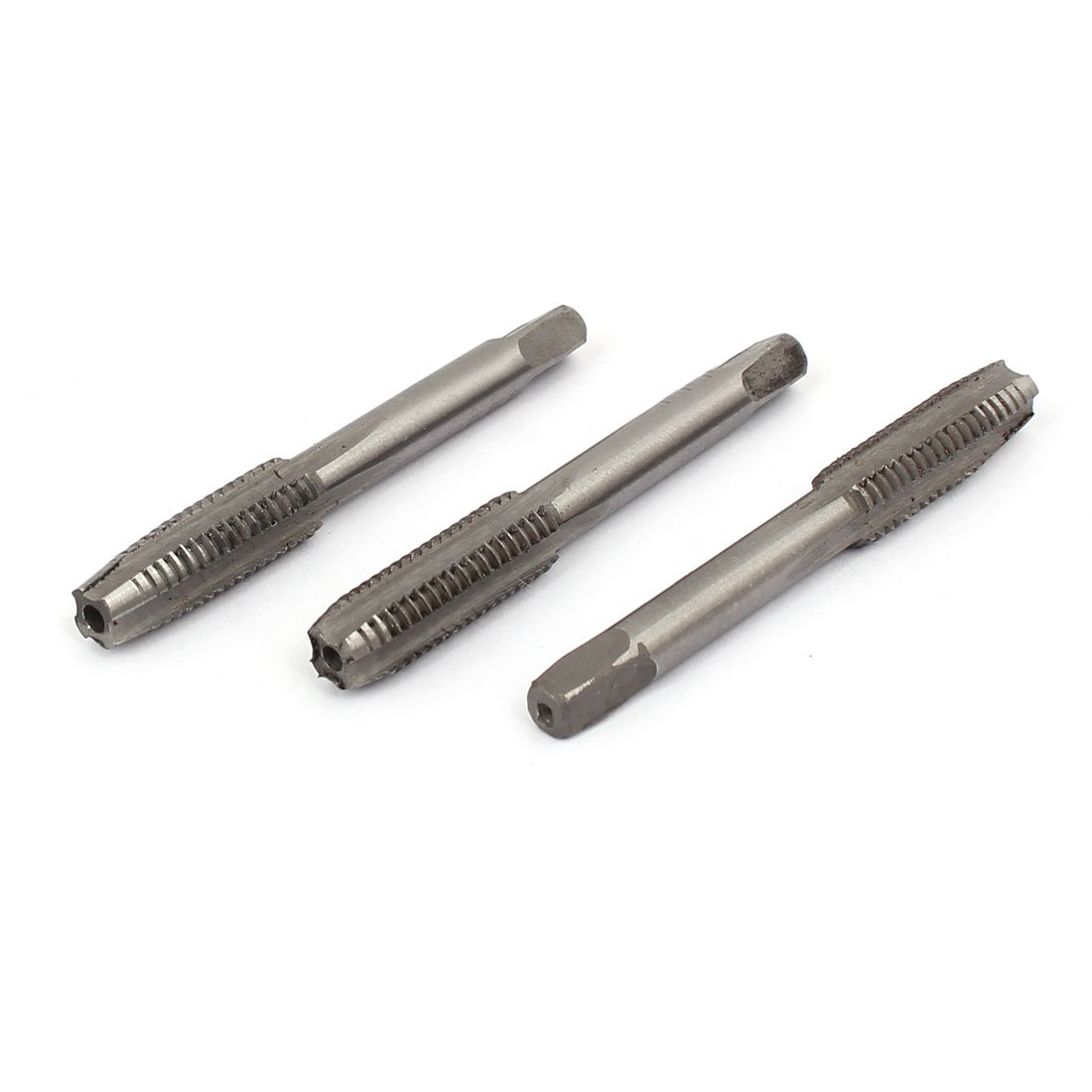 High-Quality M8 x 1.25mm 4-Flute Round Shank Pipe Taps Set of 3 for Precision Threading - Perfect for Plumbing, Automotive, and DIY Metalworking Projects