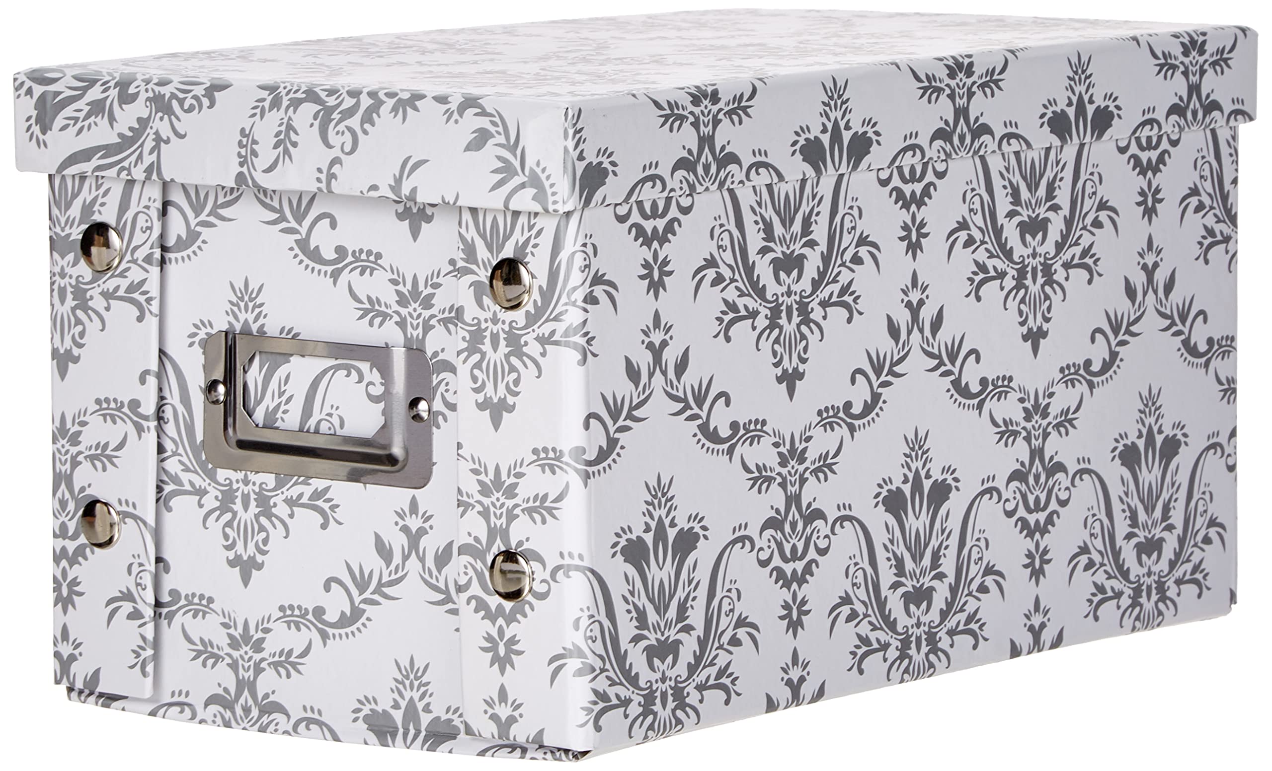 Vintage White Cardboard CD Storage Box - Perfect for Organizing Music Collections, Photos, and Small Keepsakes | Ideal for Home, Office, and Studio Use
