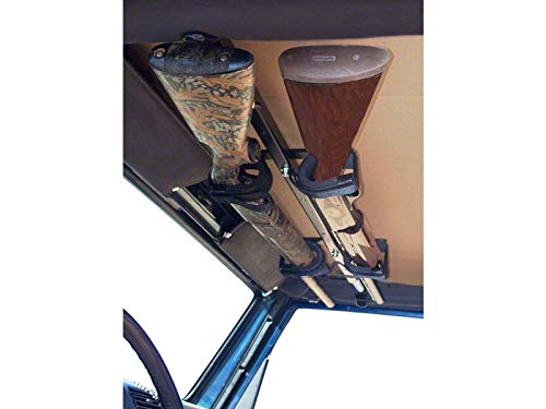 RED ROCK Overhead Gun Rack Quick-Draw for Jeep Wrangler YJ/TJ/JK/JL (1987-2020) - Secure Rifle Storage for Off-Roading & Hunting Adventures