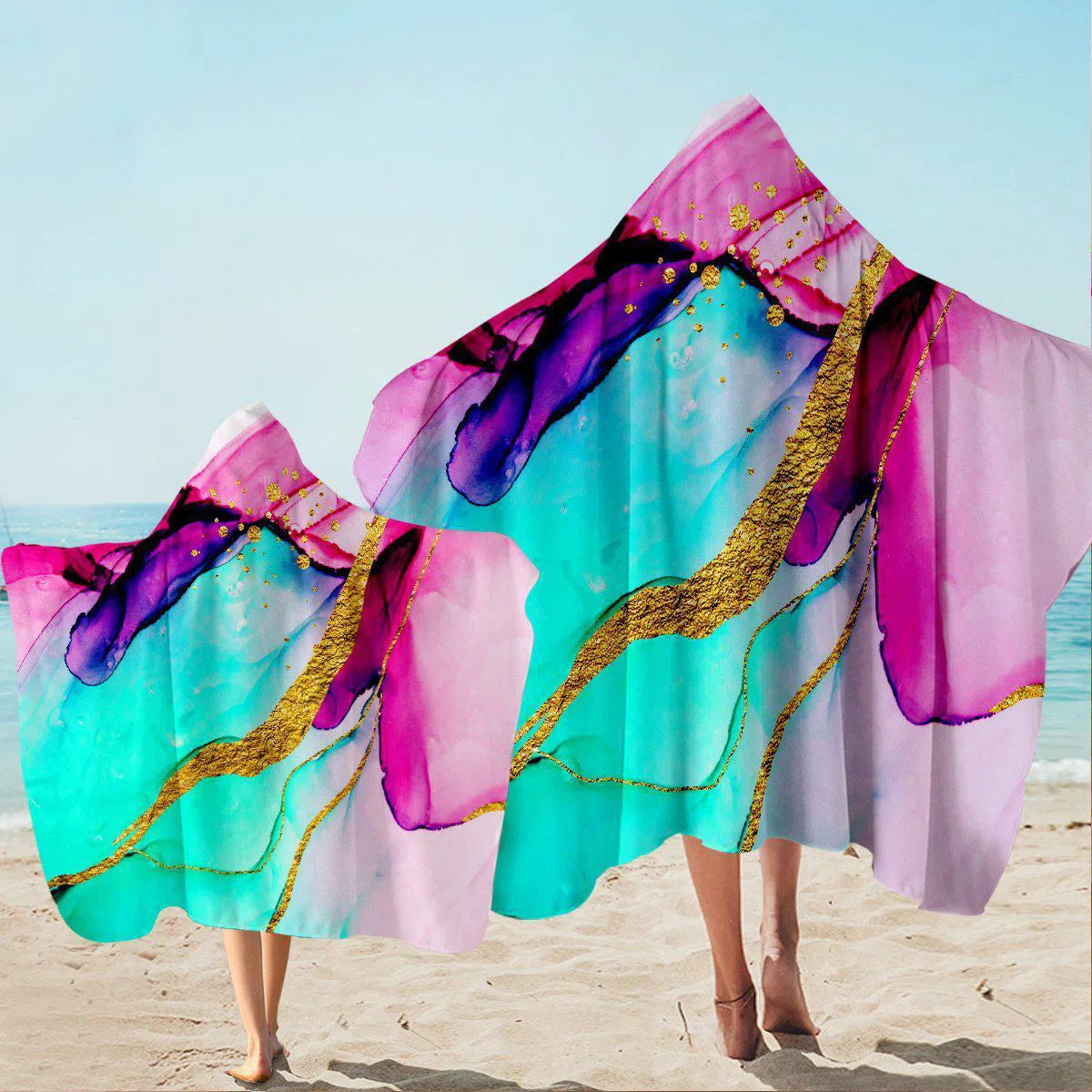Premium Anse Source D'Argent Hooded Beach Towel - Ultra Soft & Absorbent for Adults & Kids - Perfect for Pool, Beach, Travel & Spa Days