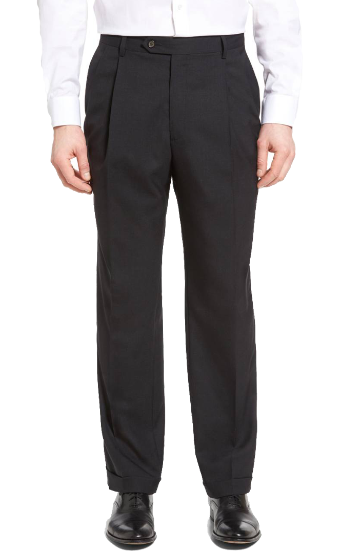 Premium Wool Tropical Plain Weave Pleated Pants - Regular Rise for Men & Women | Perfect for Office Wear, Business Casual & Smart Outfits