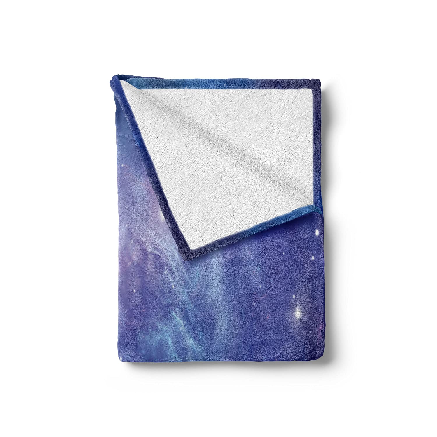 Ambesonne Outer Space Throw Blanket | Galaxy Nebula Star Cluster Astronomy Design | Soft Flannel Fleece Blanket for Couch, Bed, Sofa | 60