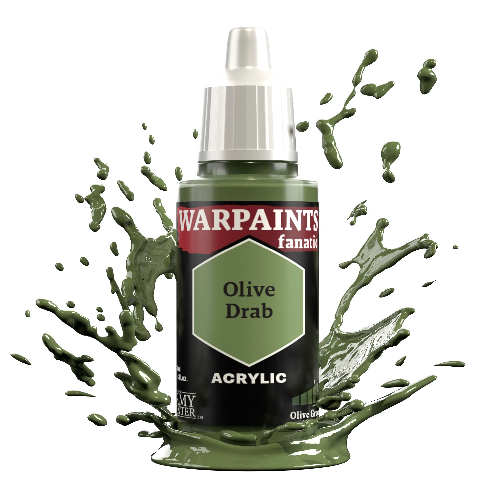 Warpaints Fanatic: Olive Drab - Premium Military Paint for Miniatures & Models - Perfect for War Gaming, Dioramas, and Scale Modeling Projects