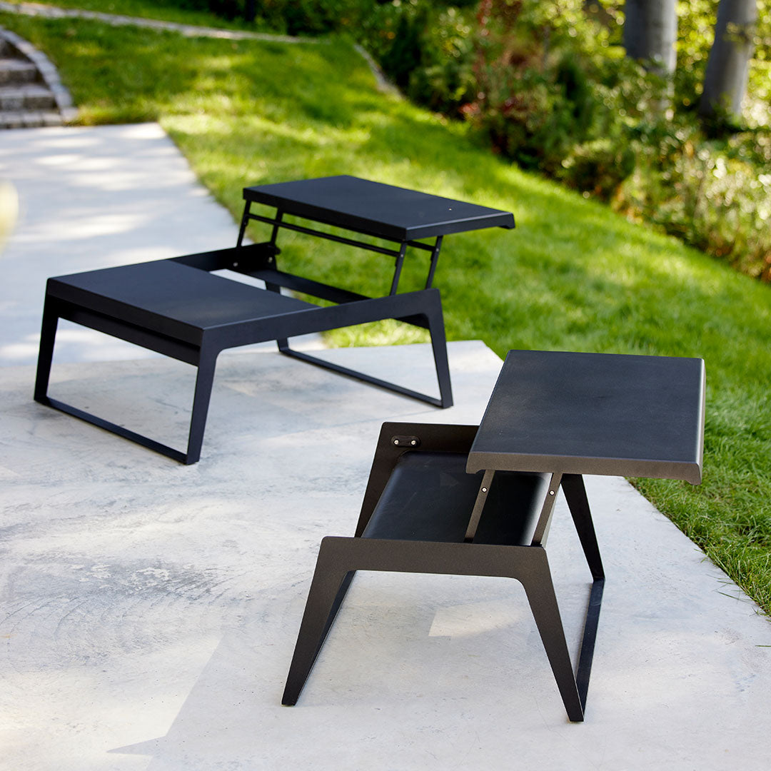 Modern Dual Height Chill Out Coffee Table - Adjustable Design for Living Room, Lounge & Office Use
