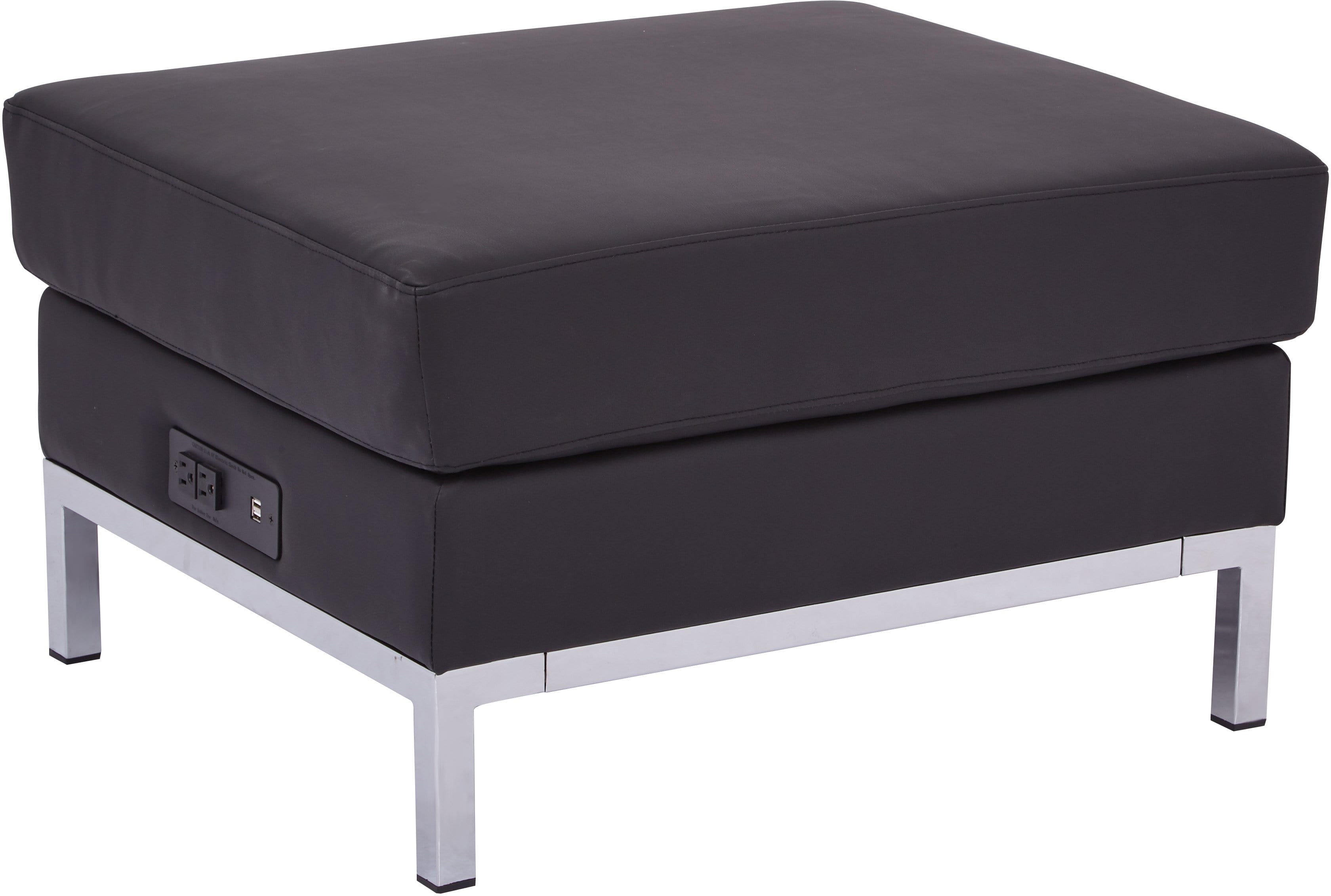 Office Star Ave Six Wall Street Ottoman Modular Sofa [WST51OP] - Perfect for Home Office, Living Room & Small Spaces