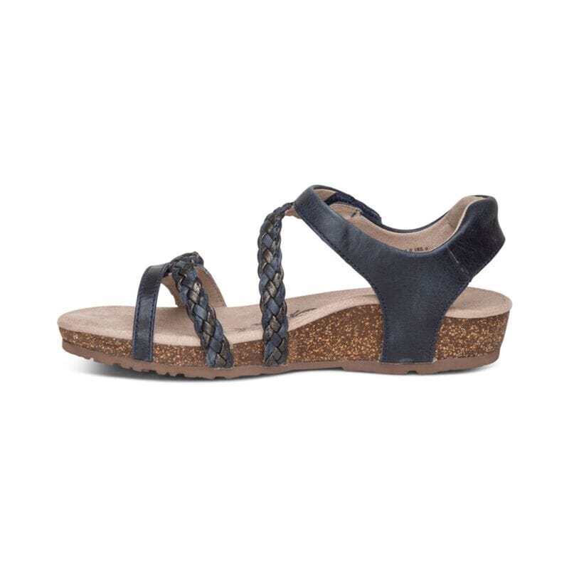 Aetrex Jillian SC441 Walnut Women's Comfortable Orthotic Sandals - Perfect for Walking, Travel & Everyday Wear