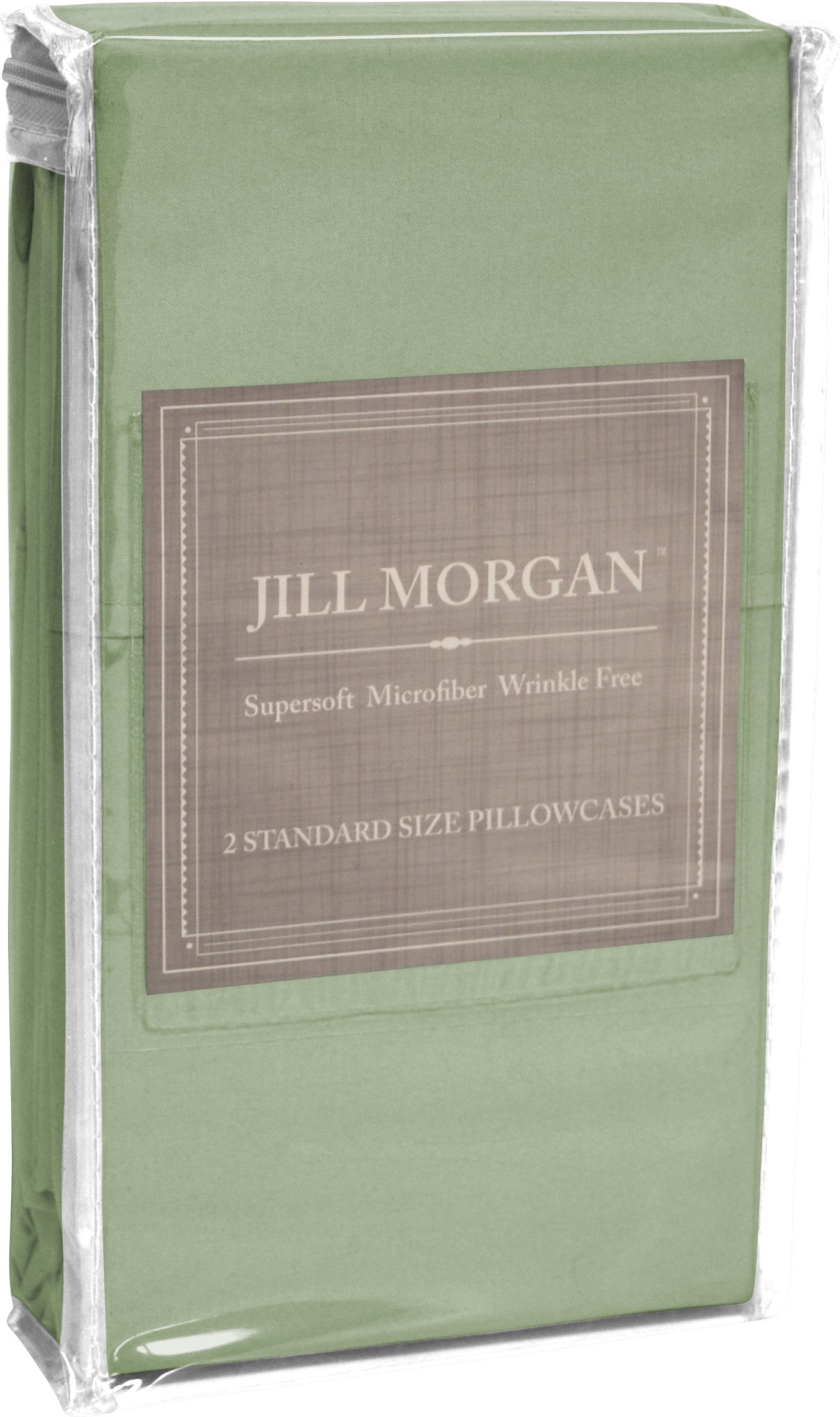 Home Dynamix Jill Morgan Fashion Solid Pillowcases (2 Pack) - King Size, Sage Green - Soft & Breathable Bedding for Luxury Bedroom Decor, Hotel Style Comfort