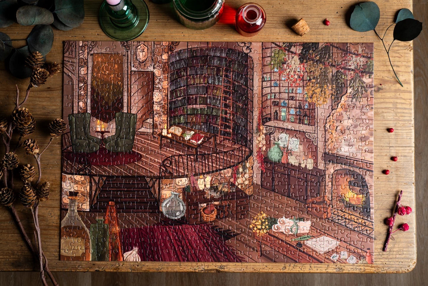Apothecary's Cabinet 500 Piece Jigsaw Puzzle - Vintage Herbal Medicine Puzzle for Adults & Teens - Perfect for Relaxation, Home Decor & Family Game Nights