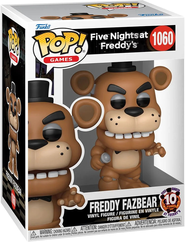 Funko Pop! Games Five Nights at Freddy's Freddy Fazbear Vinyl Figure #1060 - Collectible Toy for Horror Game Fans, Perfect for Display & Gifts