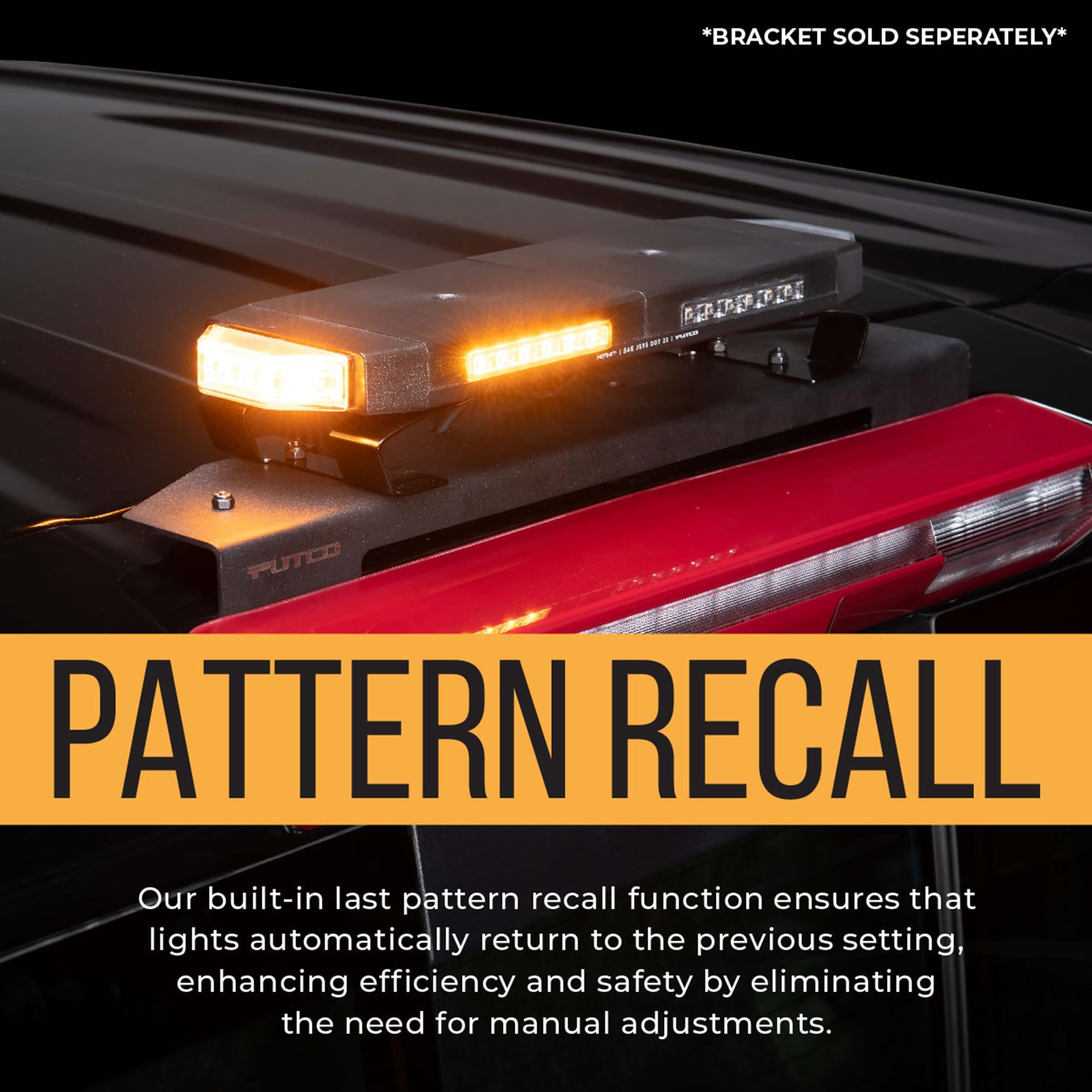 Putco Hornet Amber LED Stealth Rooftop Strobe Light Bar - 24