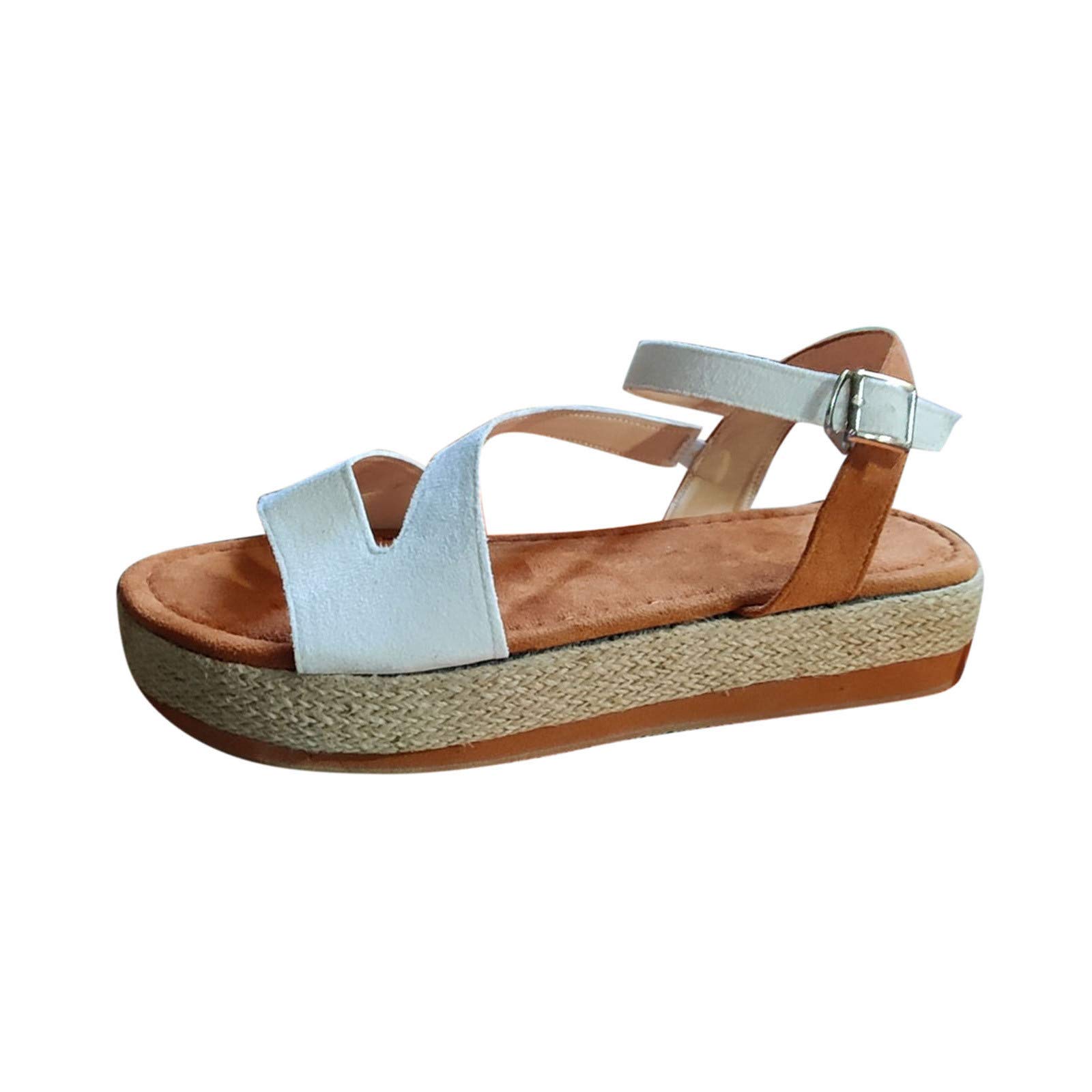 Breathable Women's Hollow Sandals with Thick Sole & Thin Fish Buckle Strap - Comfortable Casual Shoes for Beach, Summer Walking & Outdoor Activities
