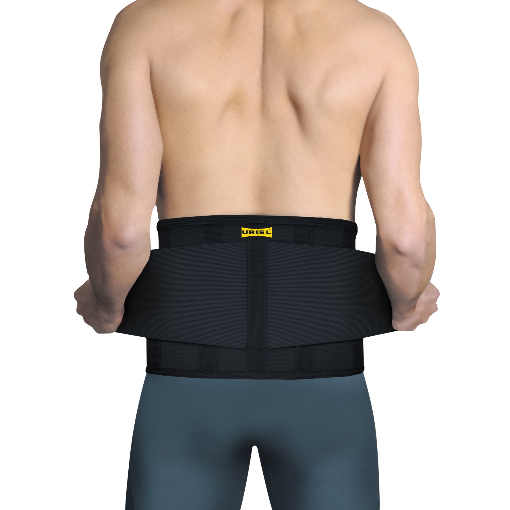 Meditex Adjustable Lumbar Back Brace Support Belt - Pain Relief for Lower Back, Sciatica & Herniated Disc - Breathable Neoprene (Large, Black) - Perfect for Office Work, Driving & Post-Surgery Recovery