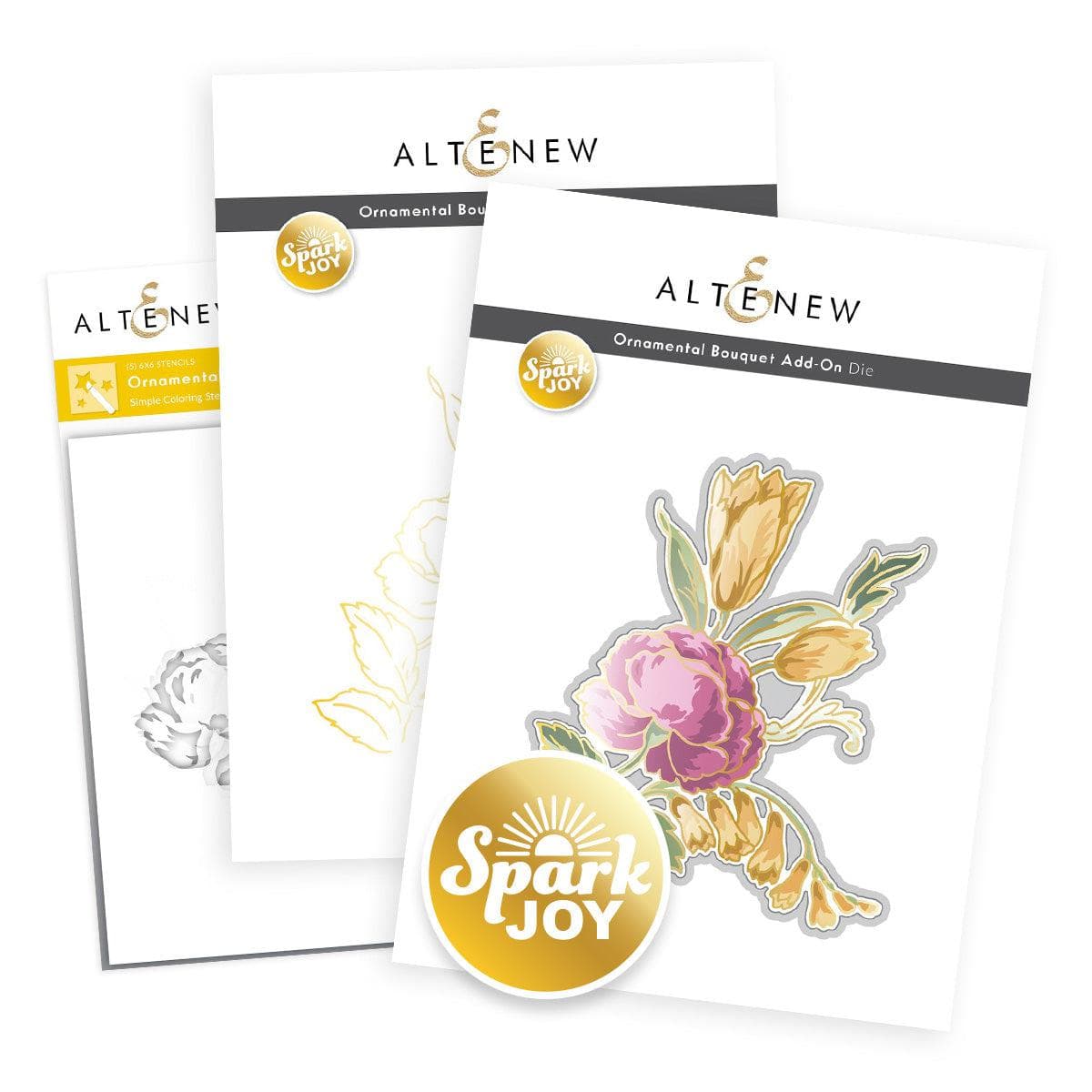 Spark Joy: Ornamental Bouquet & Die Bundle Set for Card Making, Scrapbooking, and DIY Crafts | Perfect for Wedding Invitations, Greeting Cards, and Home Decor