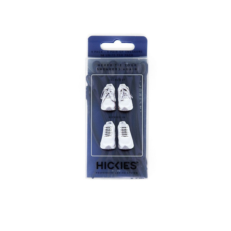 HICKIES No-Tie Elastic Shoelaces - Solid Colors for Sneakers & Casual Shoes | Comfortable, Durable & Stylish for Running, Walking & Everyday Wear