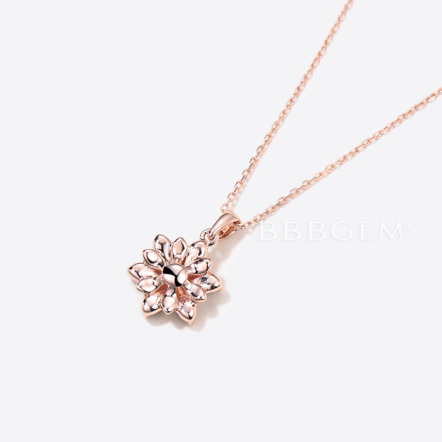 Marquise Cut Emerald Floral Pendant Necklace in Rose Gold | Nature Inspired Jewelry for Women | Perfect for Weddings, Anniversaries & Special Occasions