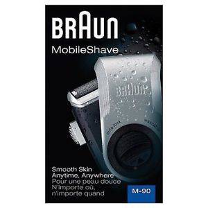 Braun M90 Silver Series Cordless Electric Shaver for Men - Travel-Friendly Rechargeable Razor with Precision Trimmer - Perfect for Business Trips, Gym Bags & On-the-Go Grooming