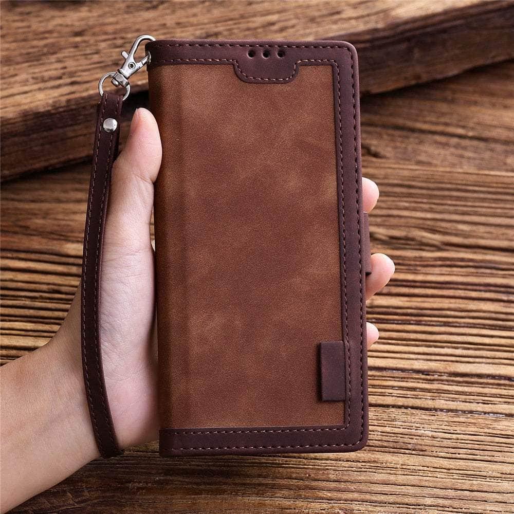 Samsung Galaxy A54 Leather Flip Wallet Case with Card Holder & Kickstand - Slim Protective Cover for Everyday Use & Travel