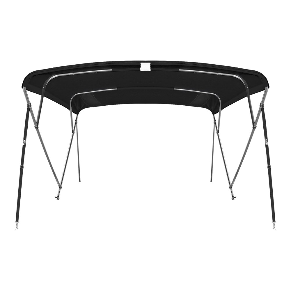 **MSC 3-Bow & 4-Bow Bimini Top Boat Cover – 600D Solution-Dyed Polyester, UV-Resistant, Includes 2 Support Poles & 4 Adjustable Straps – Perfect for Boating, Fishing, and Water Sports**