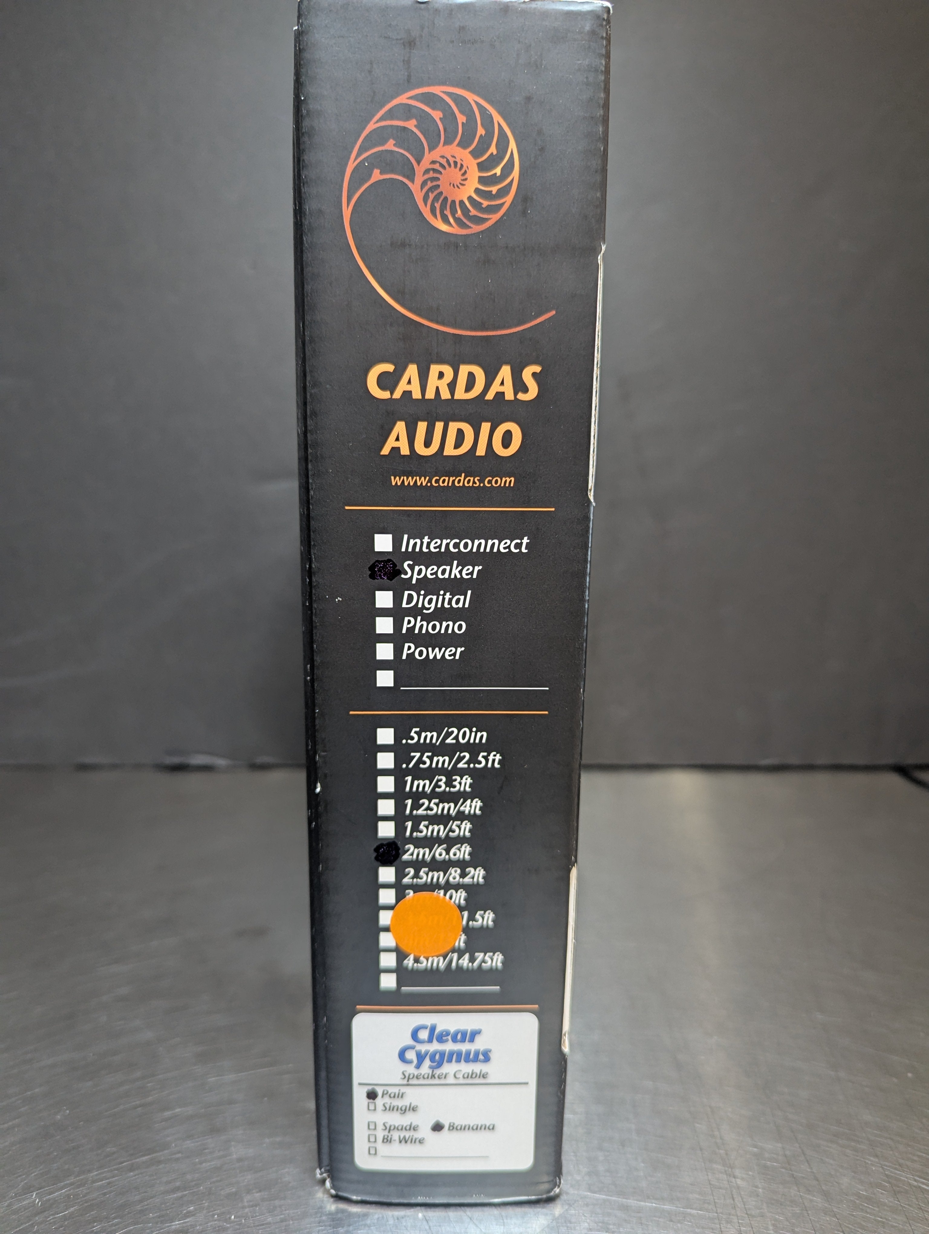 Cardas Clear Cygnus High-End Speaker Cable 2M (6.5ft) - Audiophile Grade Open Box - Perfect for Home Theater & Hi-Fi Systems