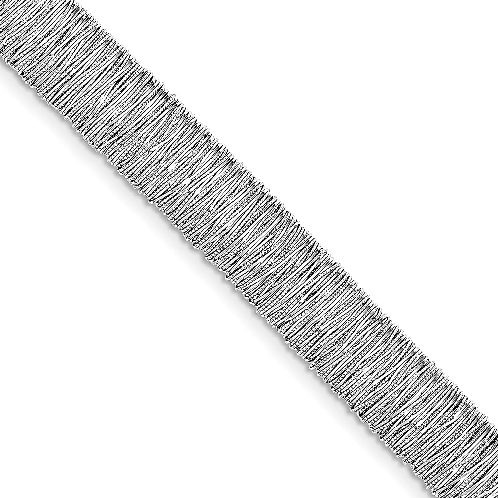 925 Sterling Silver Domed Bracelet for Women - 7.5 Inch Contemporary Fine Jewelry Gift for Her - Perfect for Everyday Wear, Special Occasions & Anniversary Gifts