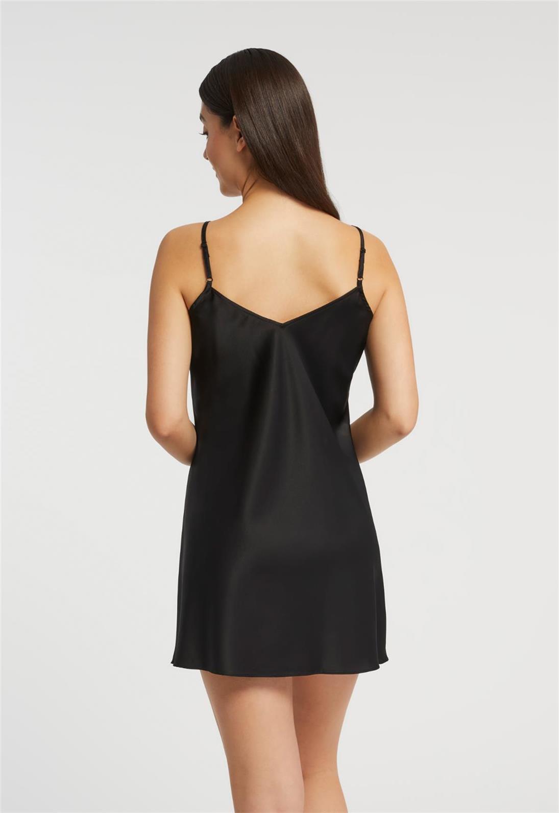 Inej Women's V-Neck Silk Chemise Nightgown - Soft & Luxurious Sleepwear for Comfortable Nights - Perfect for Bridal, Honeymoon & Romantic Evenings