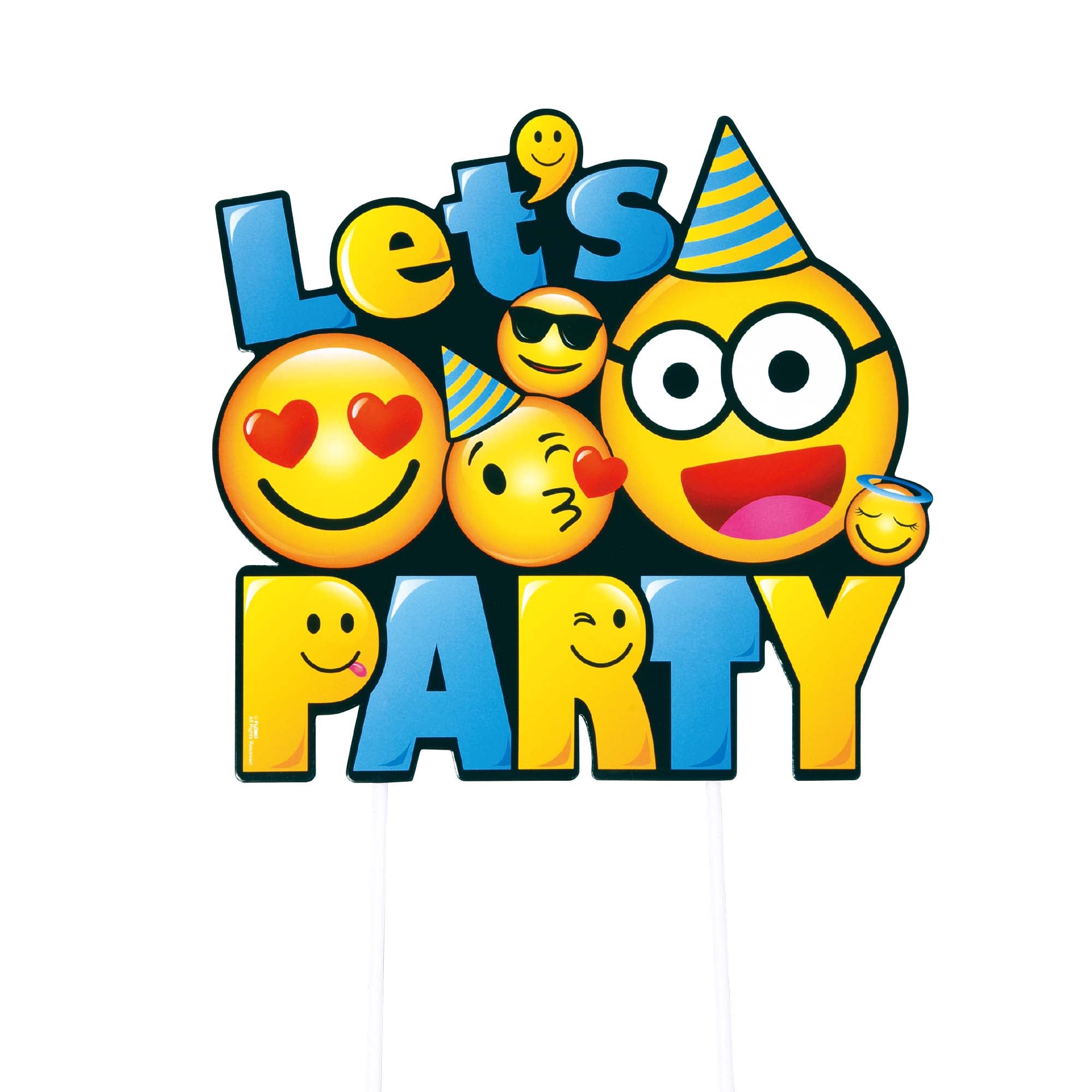 11 X 7 Happy Faces Cake Topper - Fun Birthday Party Decorations for Cakes, Cupcakes & Desserts