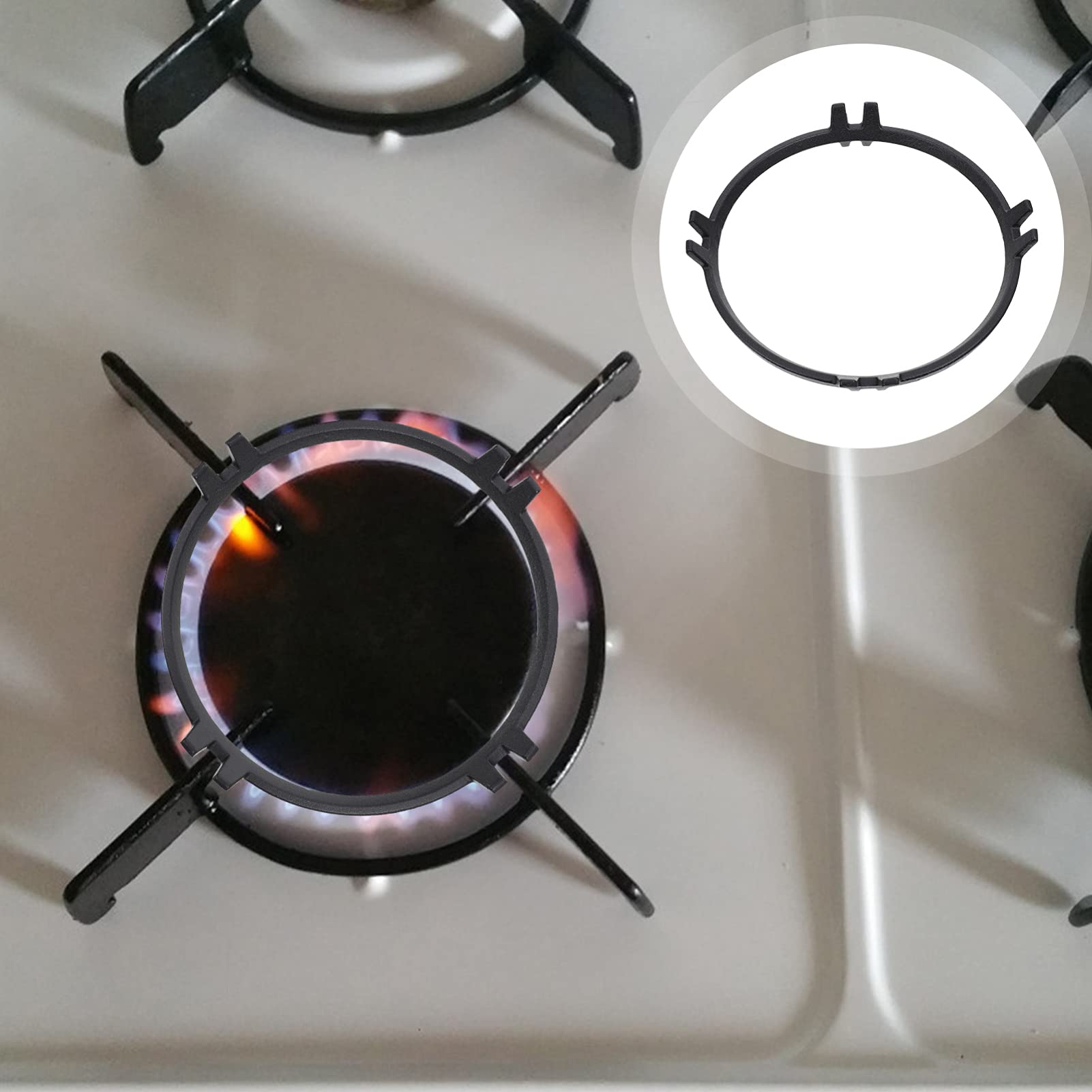 Hemoton Stainless Steel Gas Stove Bracket - Heavy Duty Wok Ring Holder & Burner Reducer for Cast Iron Pans - Perfect for Gas/Electric Stoves, Outdoor Cooking & Asian Cuisine