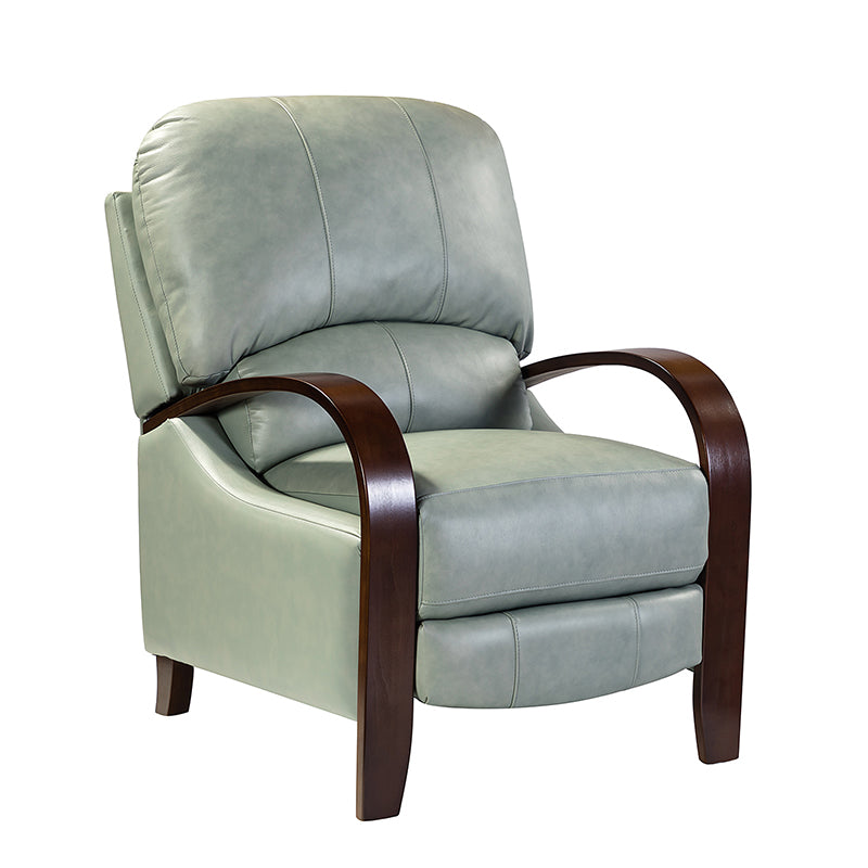 Melissa Genuine Leather Manual Recliner Chair - Handcrafted Full Grain Leather Living Room Recliner with Smooth Manual Mechanism, Perfect for Home Theater, Gaming, and Relaxation