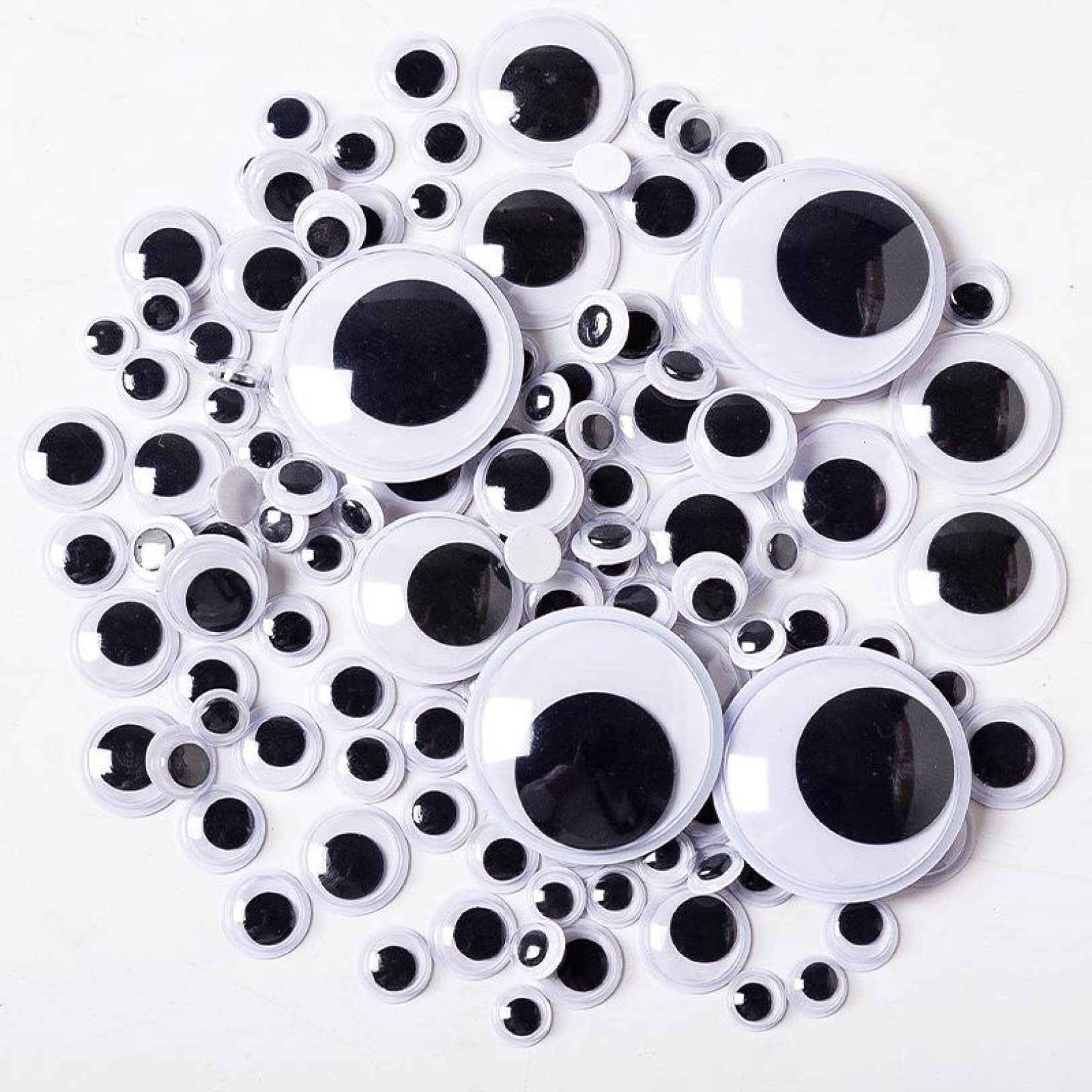 730PCS Self-Adhesive Mixed Size 4-15mm Googly Eyes for DIY Crafts - Perfect for Doll Making, Scrapbooking, Puppet Shows, Crochet Toys and Home Decor (Wiggle Eyes for Creative Projects)