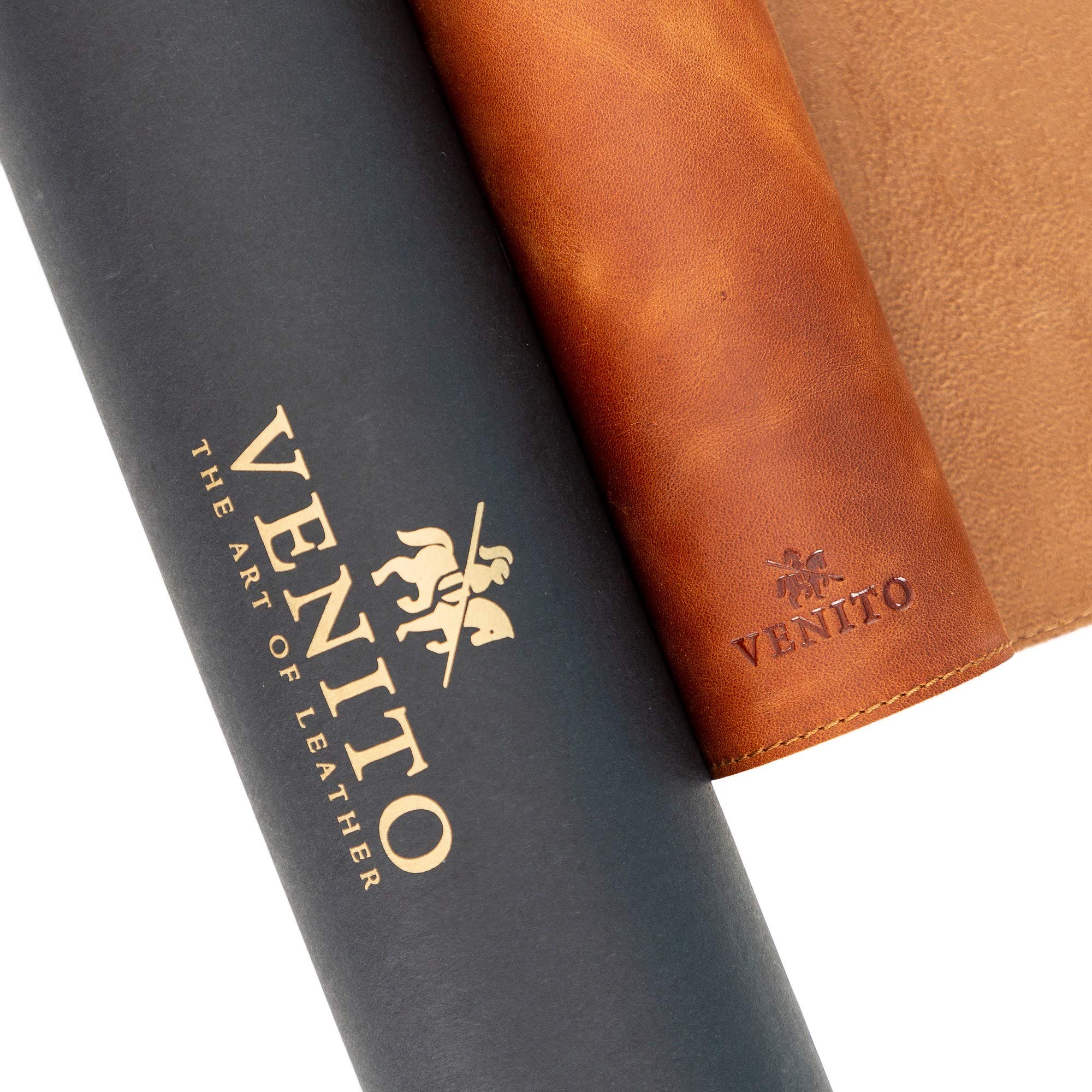 Venito Premium Leather Desk Pad 36x19 Inches - Large Office Mouse Pad for Computer, Laptop & Workspace - Home Office Accessories in Antique Brown - Perfect for Desk Organization & Ergonomic Comfort
