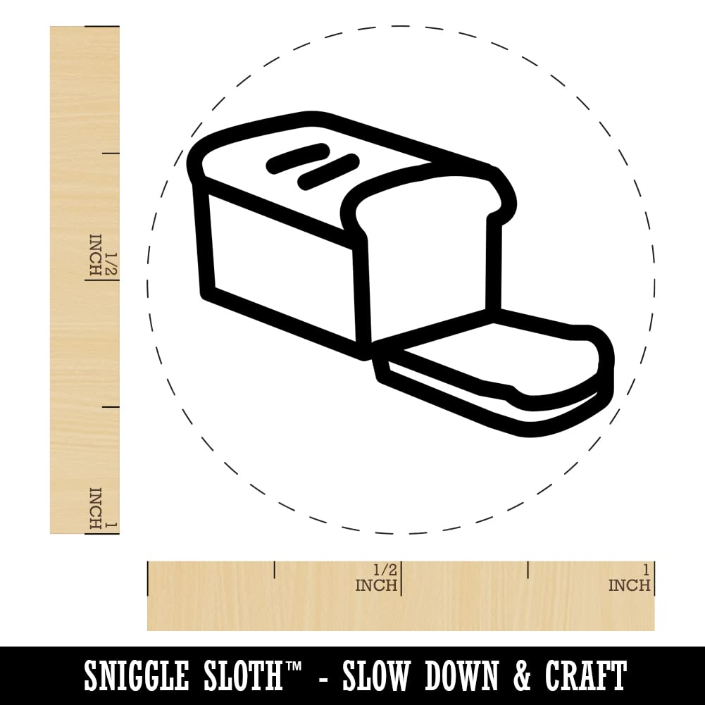 Self-Inking Rubber Stamp for Crafts, Planners & DIY Projects - 1 Inch Medium Blue Ink - Perfect for Bread Packaging, Labels & Handmade Cards