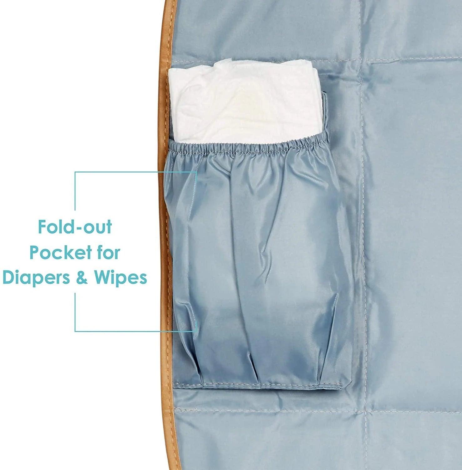 JJ Cole Baby Changing Clutch - Portable Diaper Changing Pad for On-the-Go Parents - Perfect for Travel, Nursery, and Outdoor Use