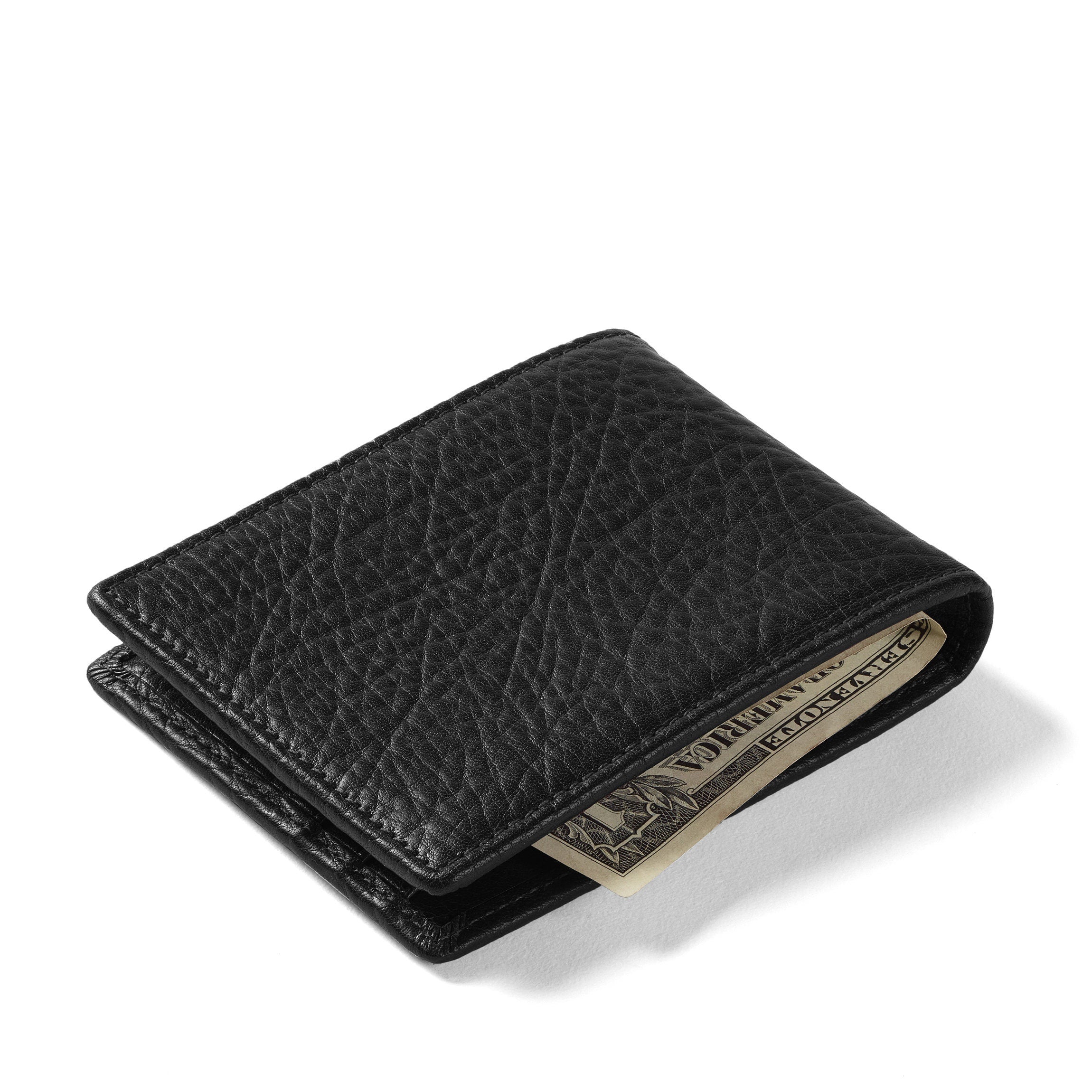 Premium Ebony Bifold Wallet with Money Clip - Slim RFID Blocking Leather Wallet for Men - Perfect for Everyday Carry, Business & Travel