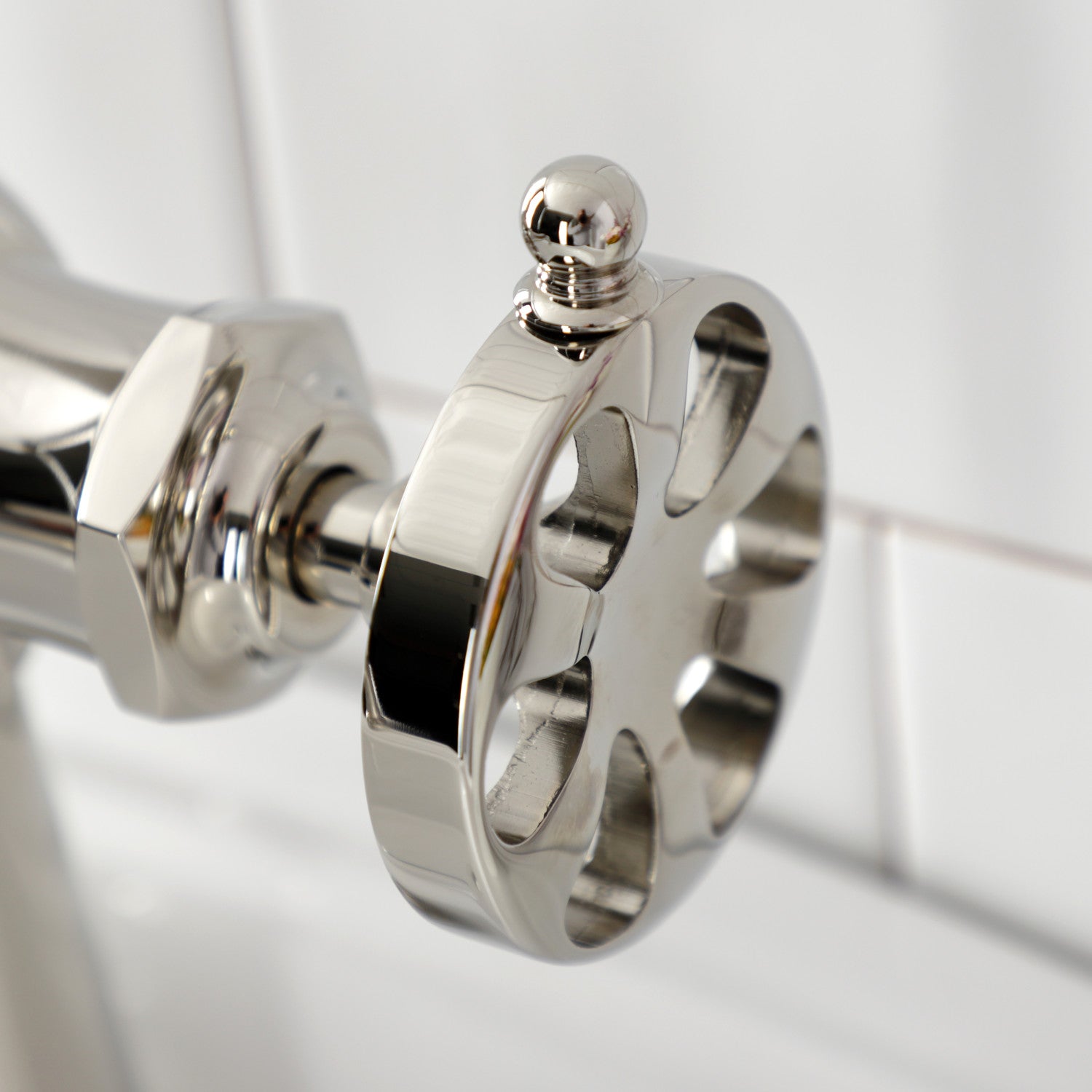 Belknap KS3546RX Single Handle 1-Hole Bathroom Sink Faucet with Push Pop-Up Drain in Polished Nickel - Perfect for Modern Bathrooms & Vanities